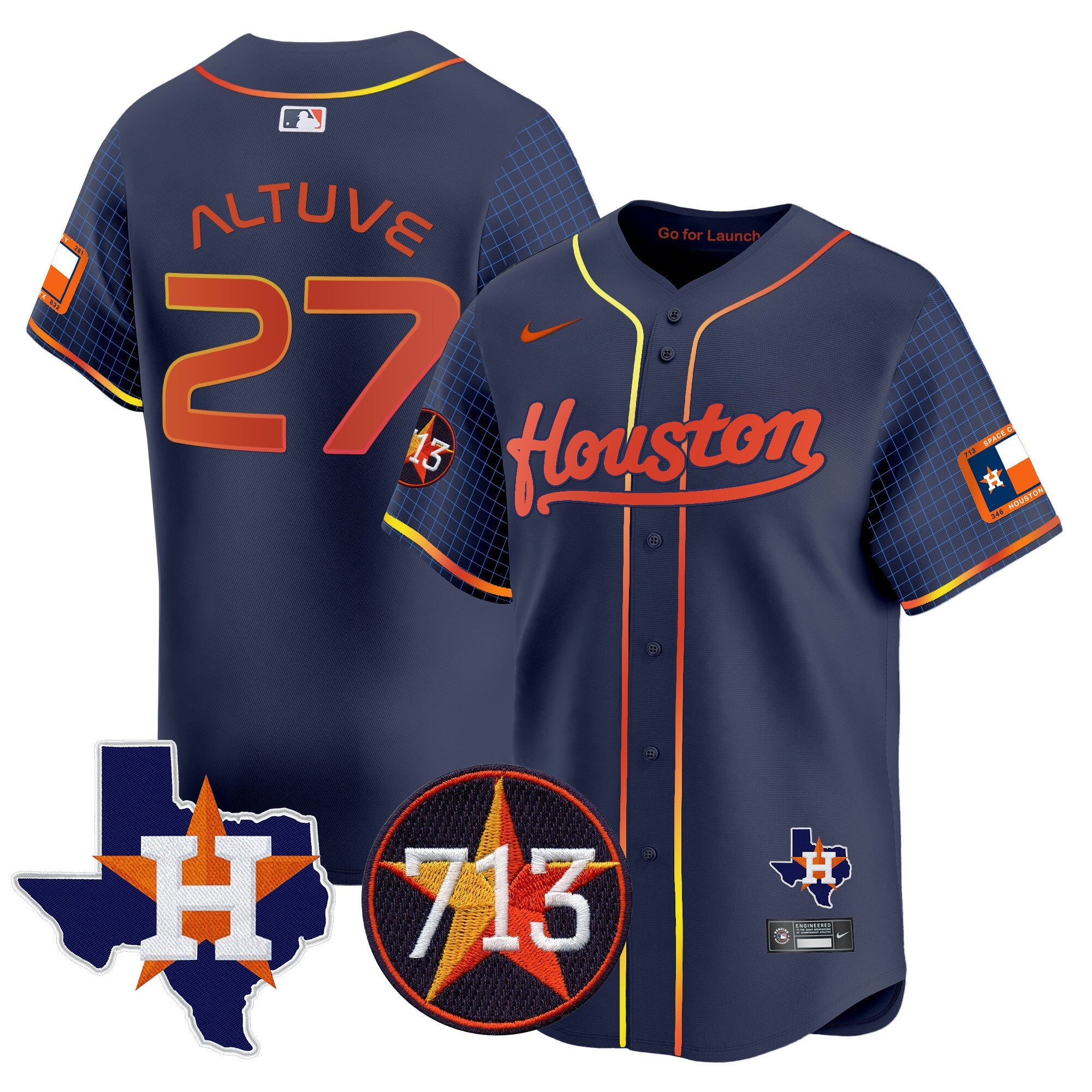 Men’s Space City 713 Patch Vapor Premier Limited Jersey