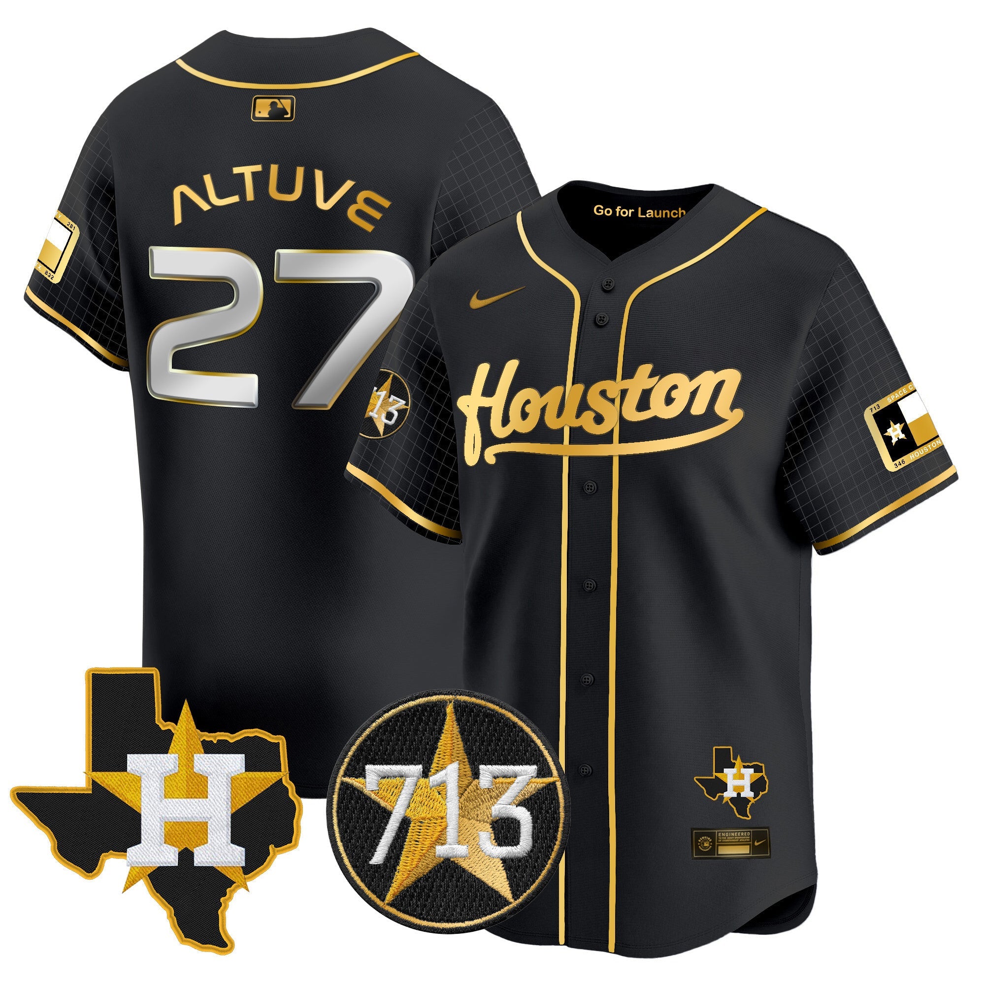 Men’s Space City 713 Patch Vapor Premier Limited Jersey