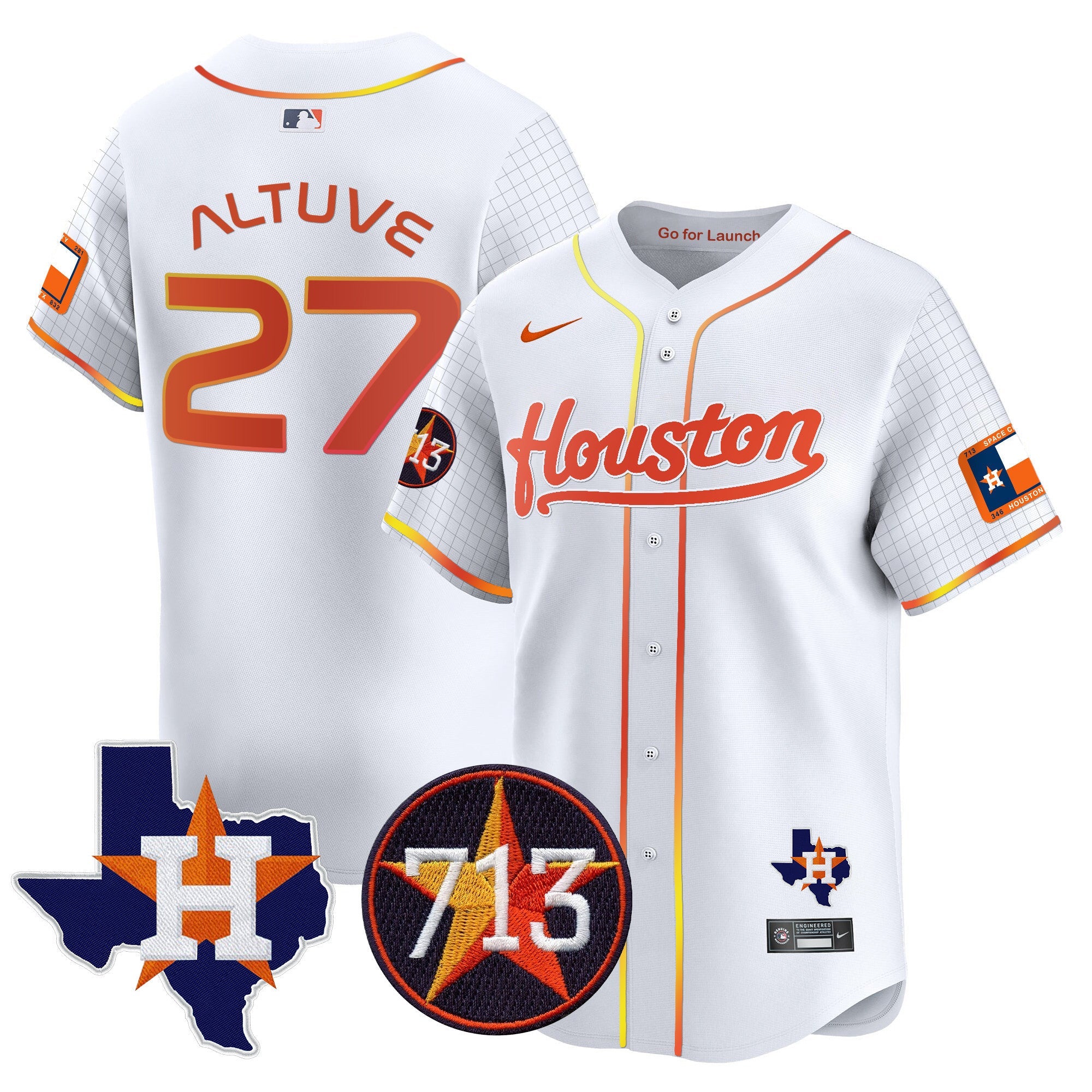 Men’s Space City 713 Patch Vapor Premier Limited Jersey