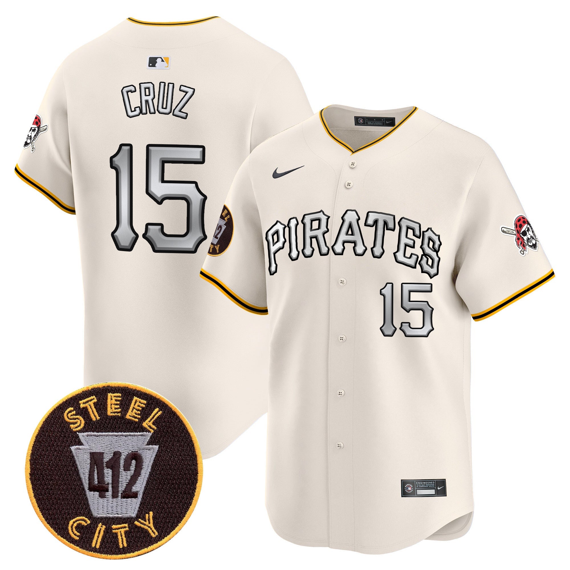 Men’s Pittsburgh 412 Patch Vapor Premier Limited Jersey V6