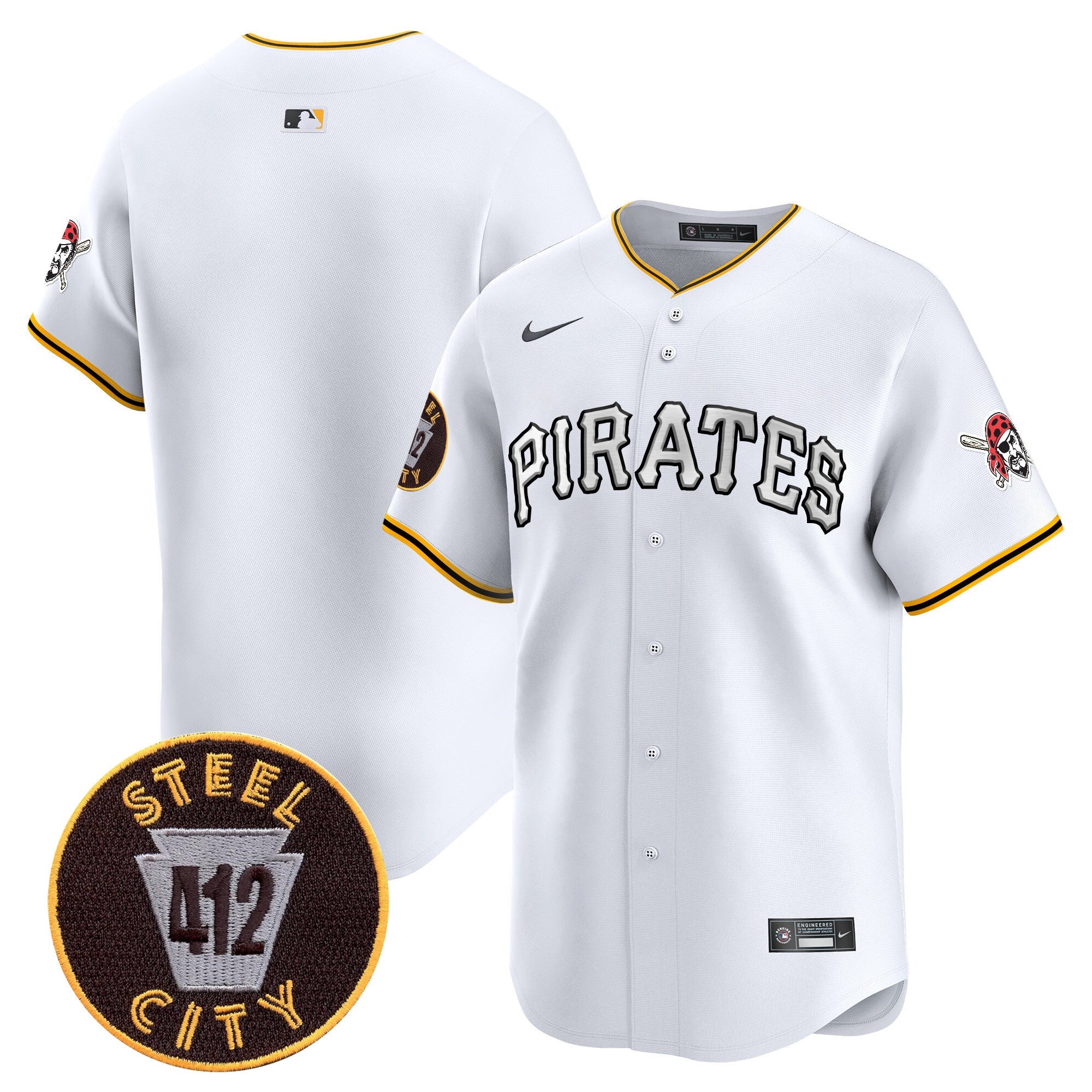 Men’s Pittsburgh 412 Patch Vapor Premier Limited Jersey V6