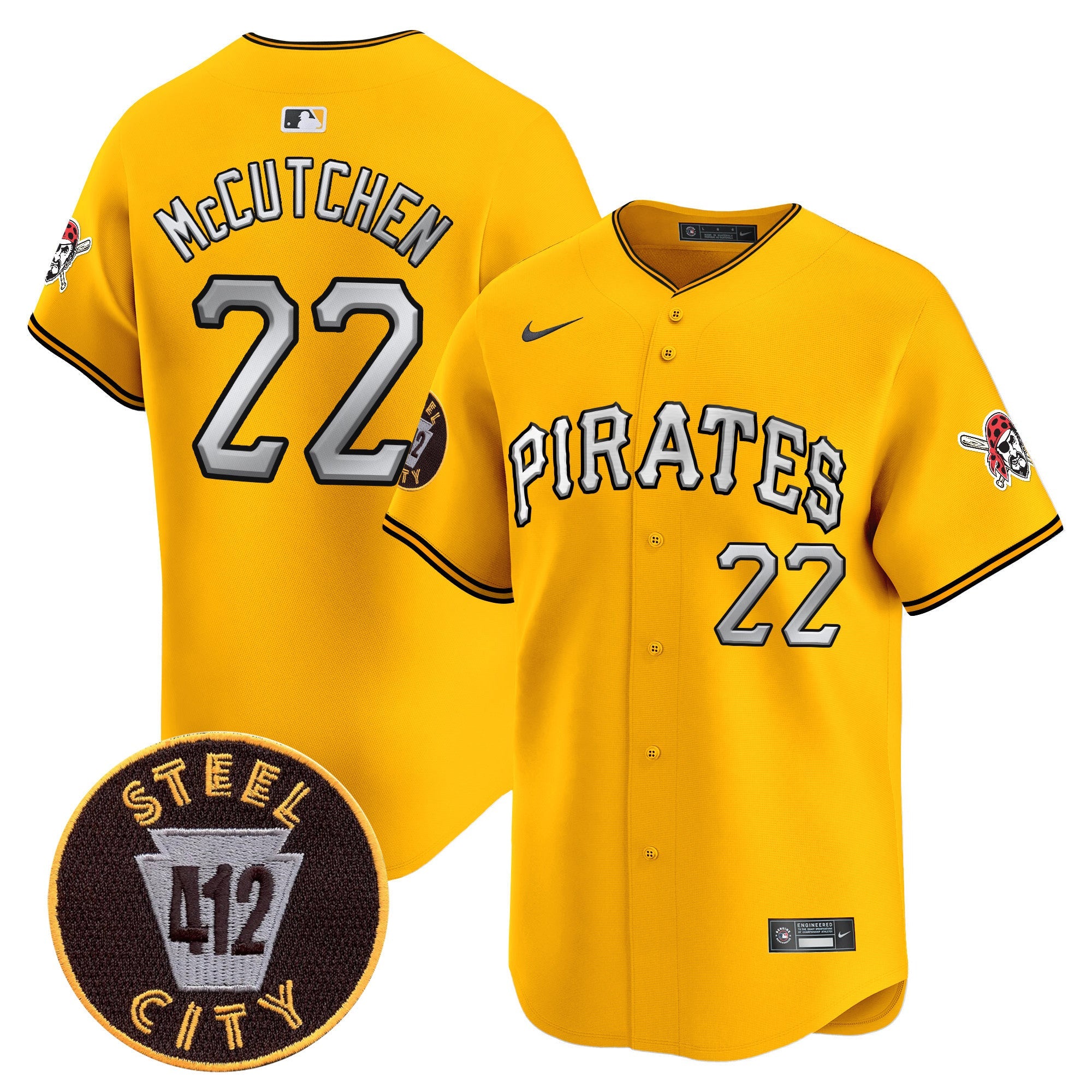 Men’s Pittsburgh 412 Patch Vapor Premier Limited Jersey V6