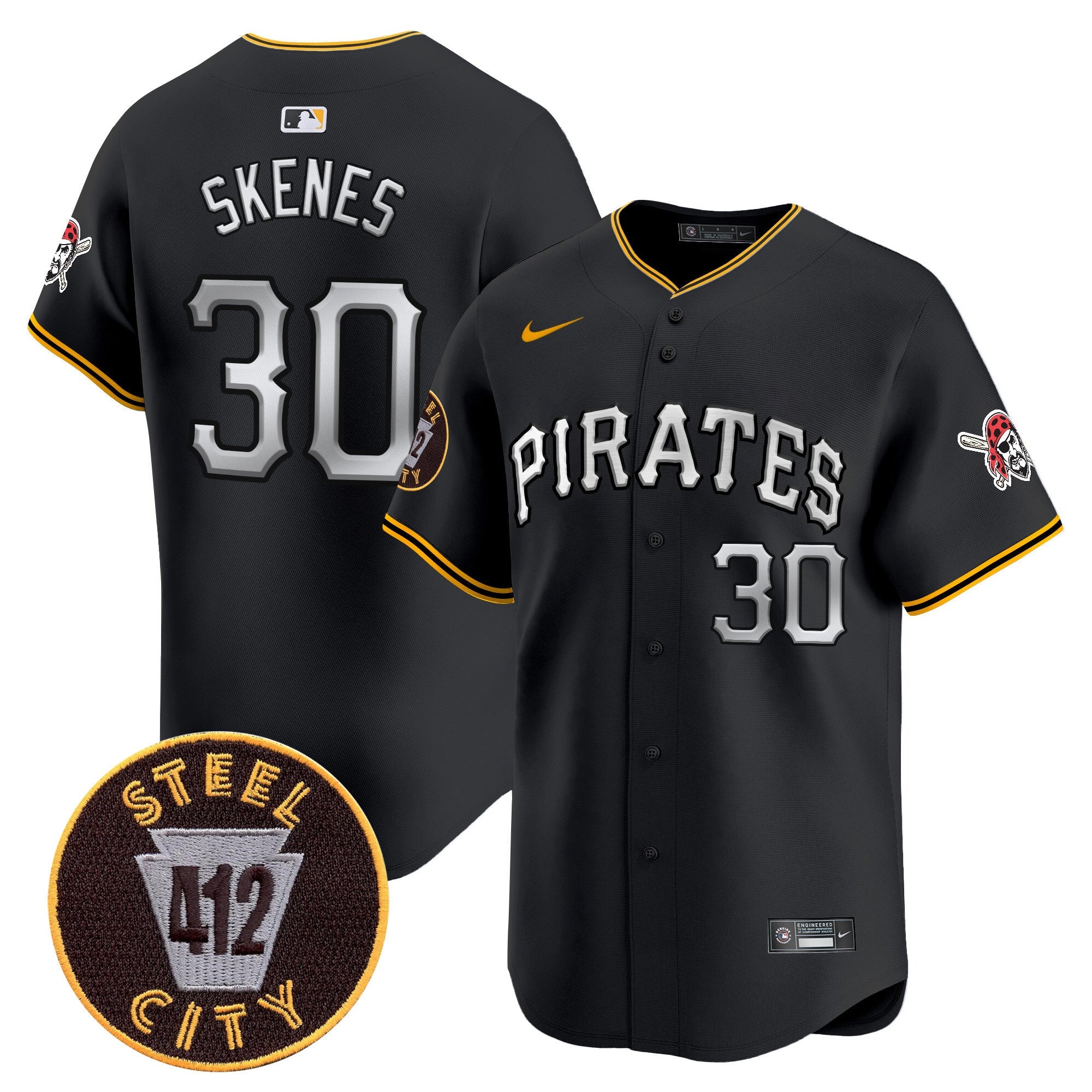 Men’s Pittsburgh 412 Patch Vapor Premier Limited Jersey V6