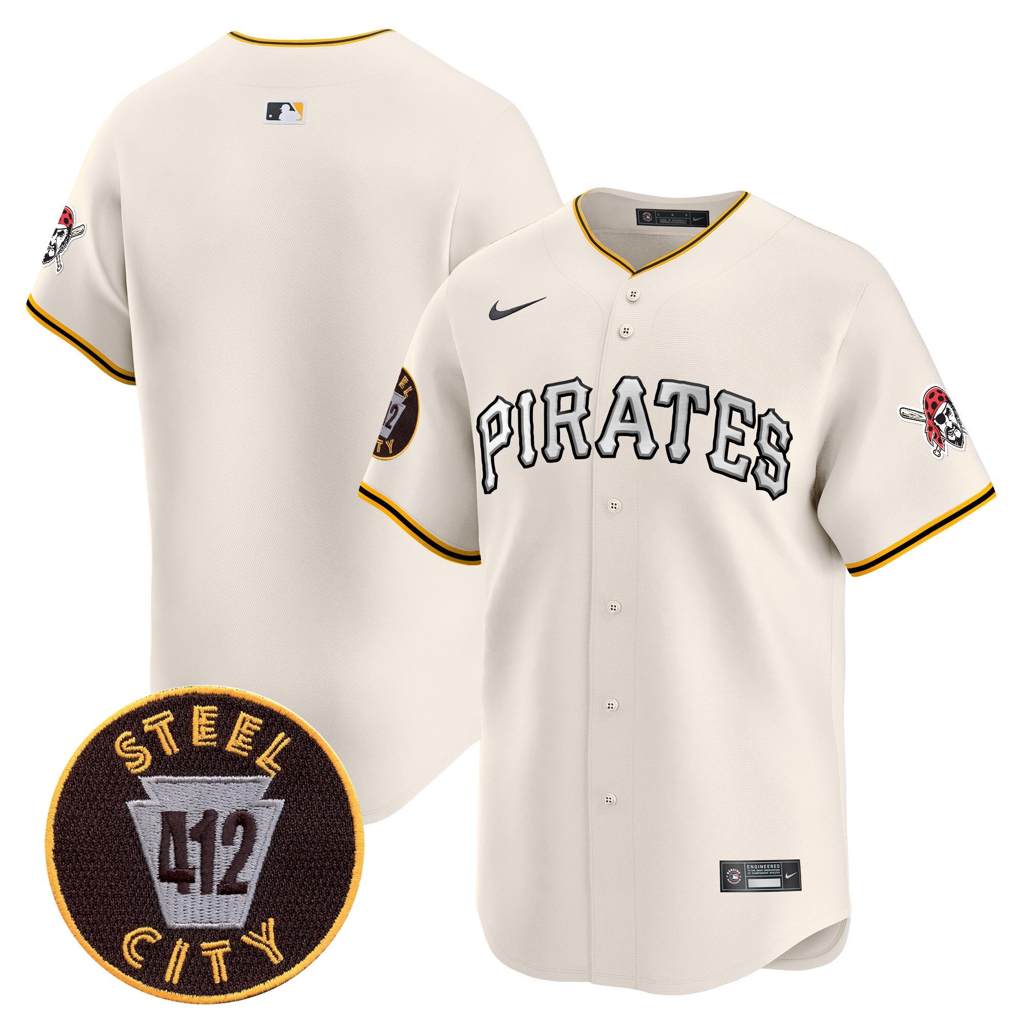 Men’s Pittsburgh 412 Patch Vapor Premier Limited Jersey V6