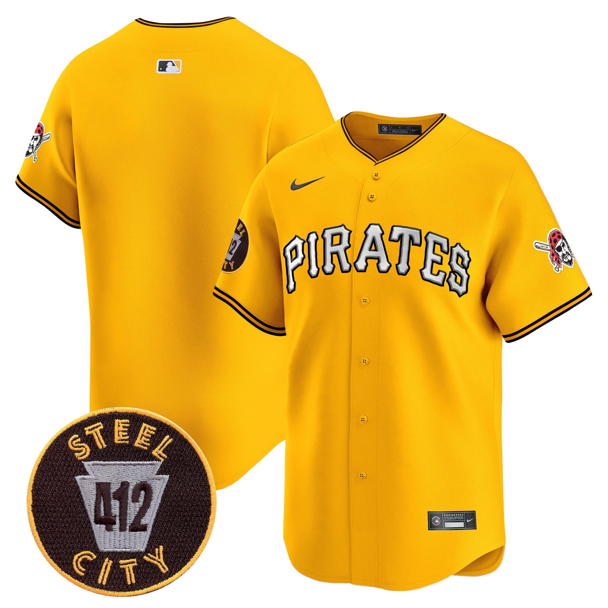 Men’s Pittsburgh 412 Patch Vapor Premier Limited Jersey V6