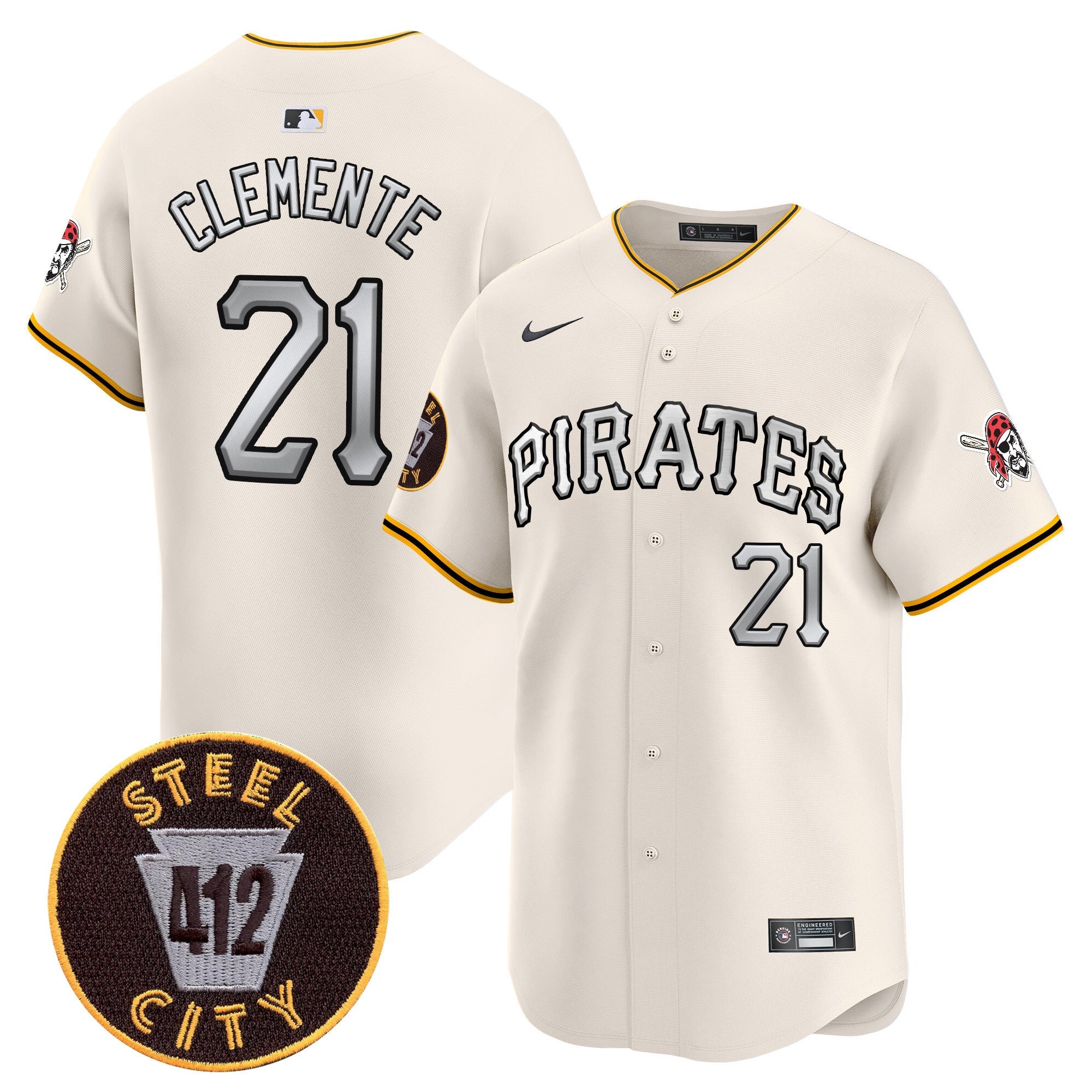 Men’s Pittsburgh 412 Patch Vapor Premier Limited Jersey V6