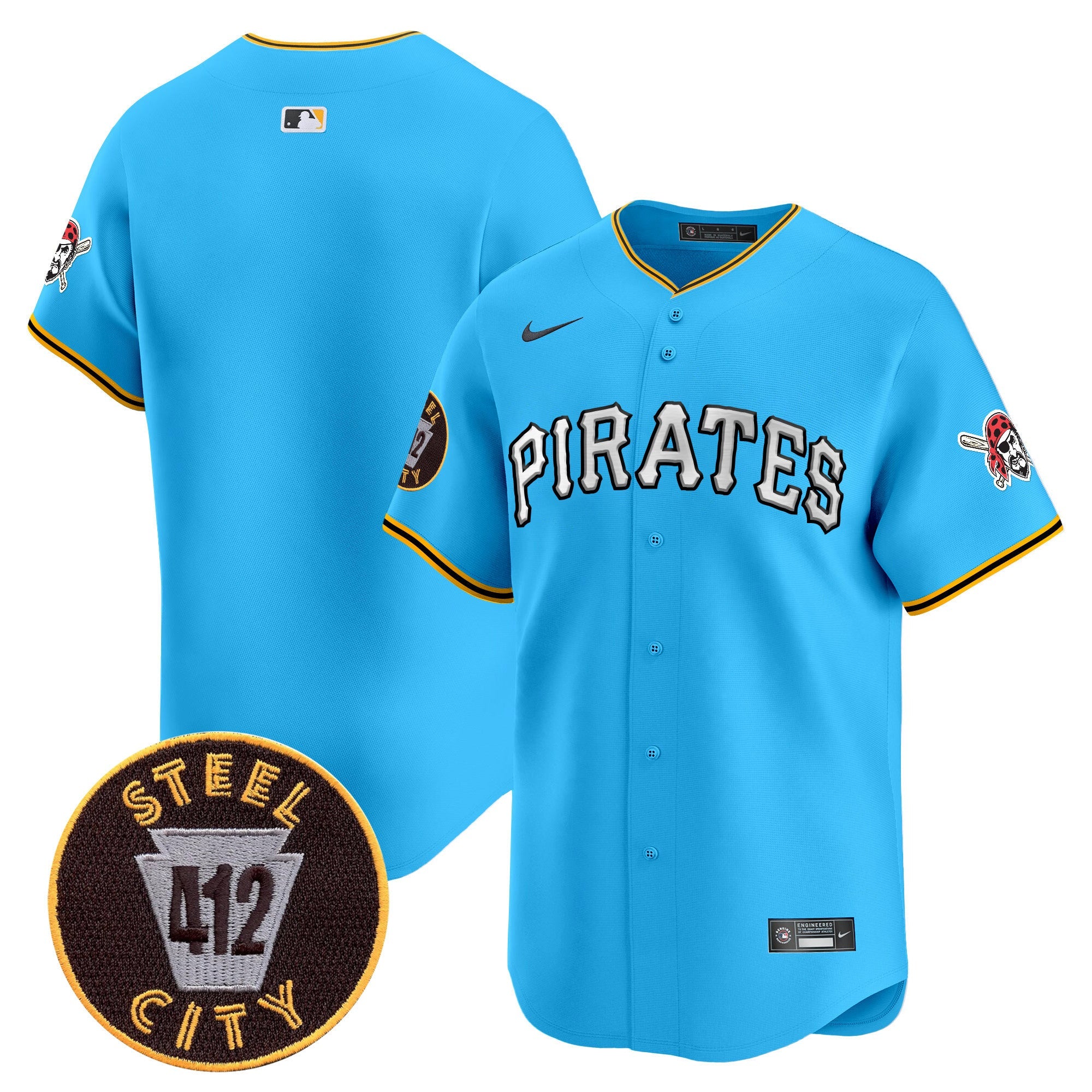 Men’s Pittsburgh 412 Patch Vapor Premier Limited Jersey V6