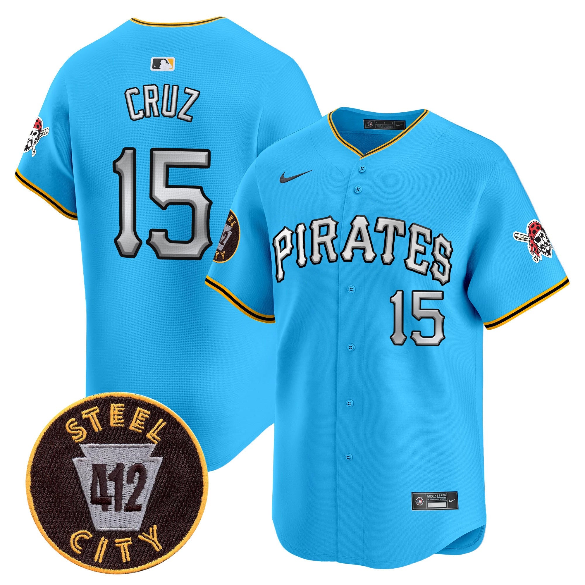 Men’s Pittsburgh 412 Patch Vapor Premier Limited Jersey V6