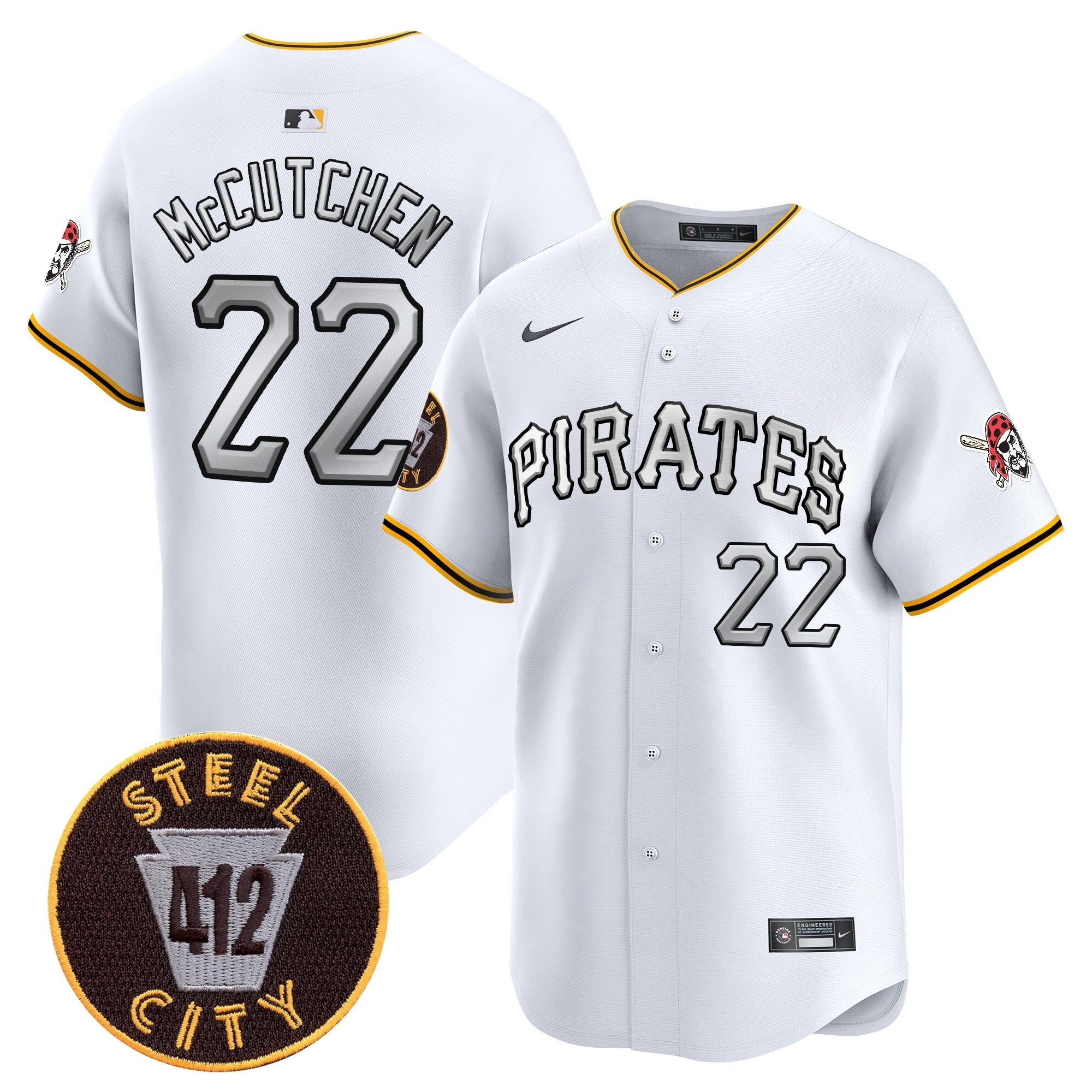 Men’s Pittsburgh 412 Patch Vapor Premier Limited Jersey V6