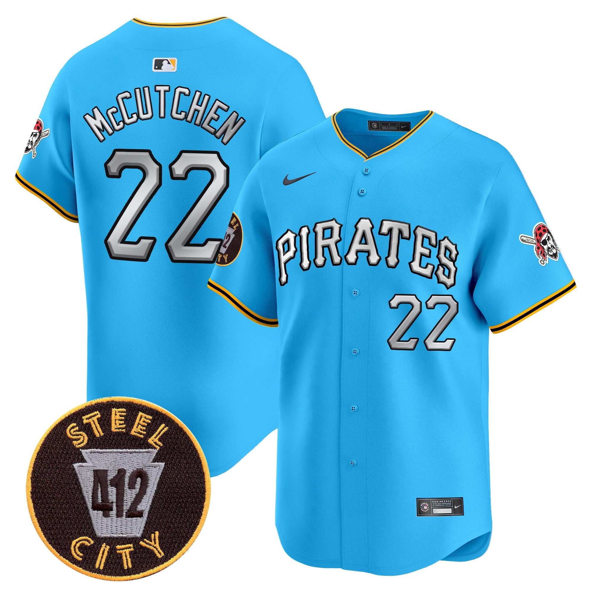 Men’s Pittsburgh 412 Patch Vapor Premier Limited Jersey V6