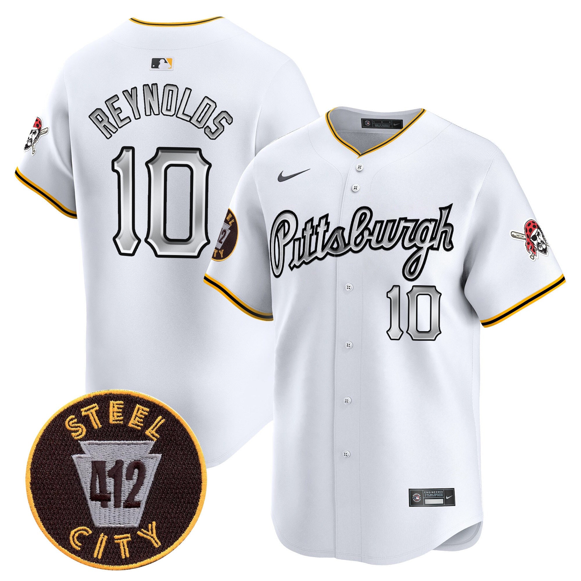 Men’s Pittsburgh 412 Patch Vapor Premier Limited Jersey V7