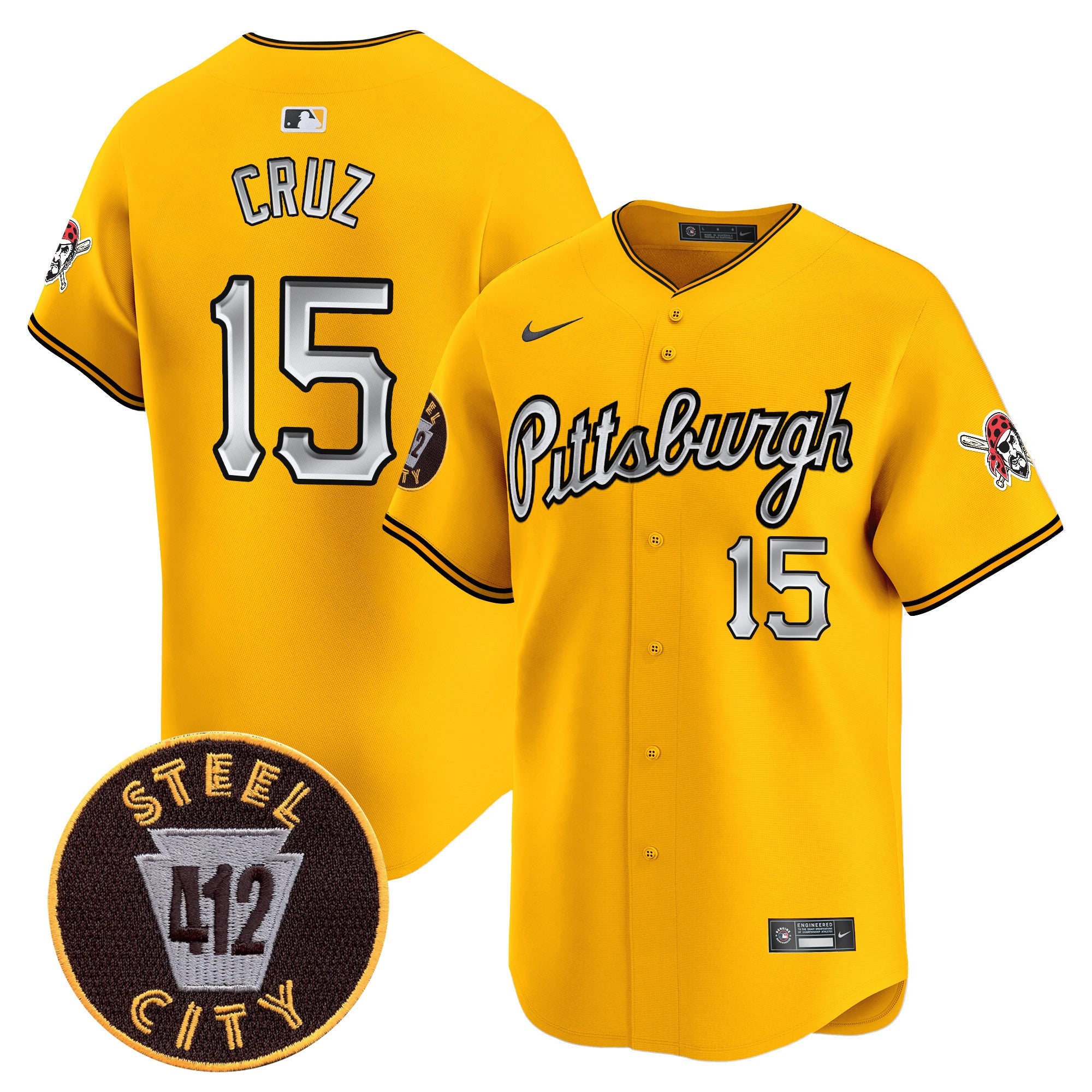 Men’s Pittsburgh 412 Patch Vapor Premier Limited Jersey V7