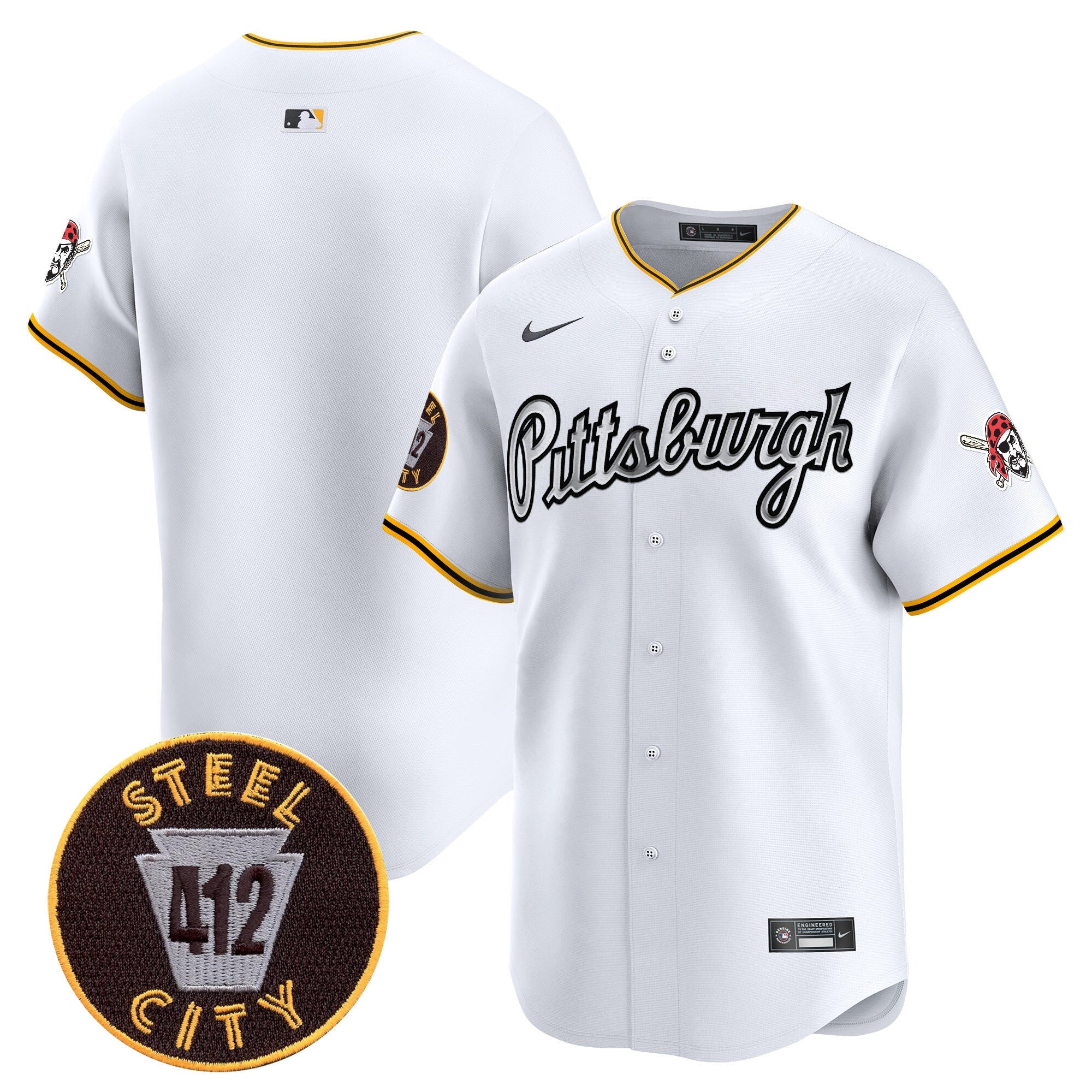 Men’s Pittsburgh 412 Patch Vapor Premier Limited Jersey V7