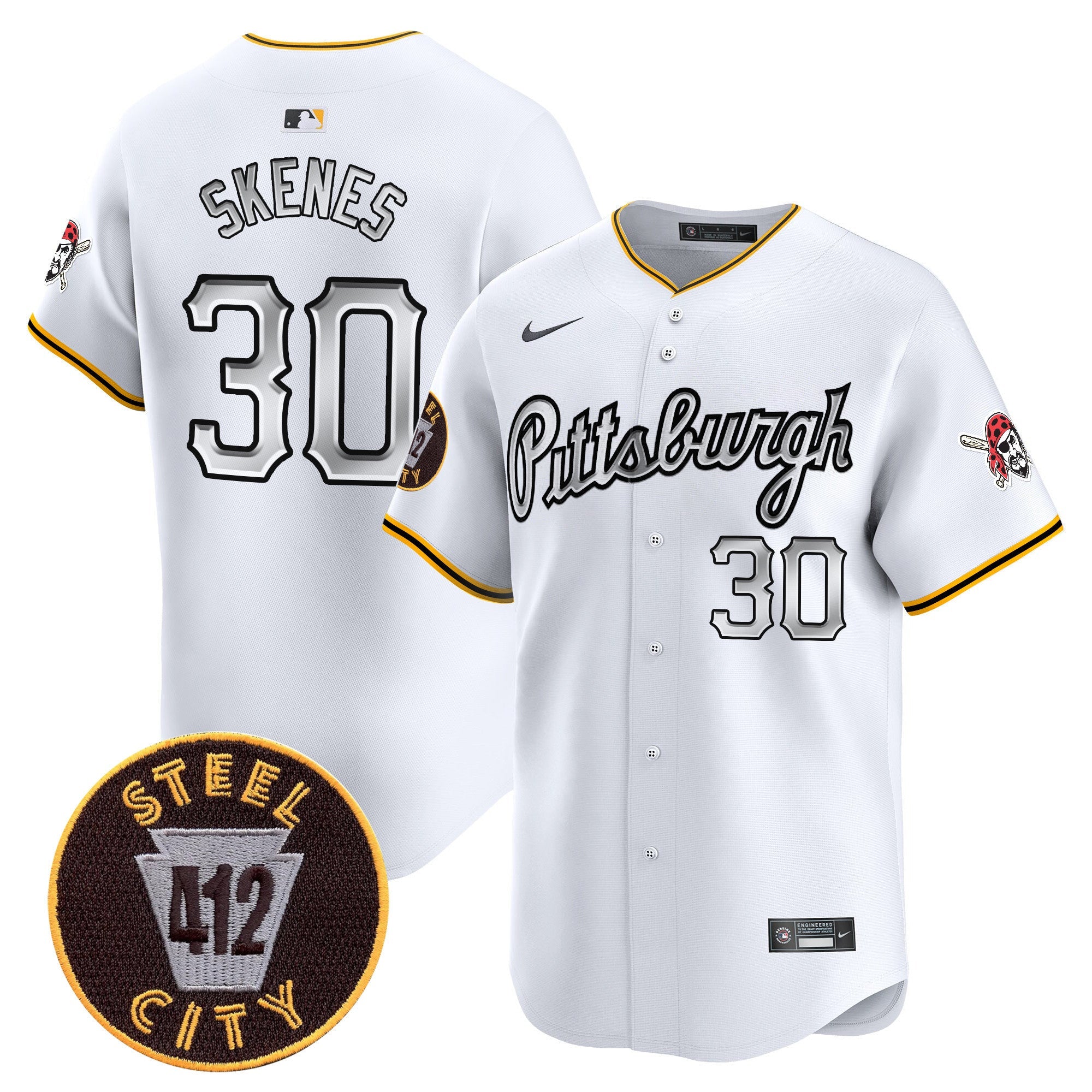 Men’s Pittsburgh 412 Patch Vapor Premier Limited Jersey V7