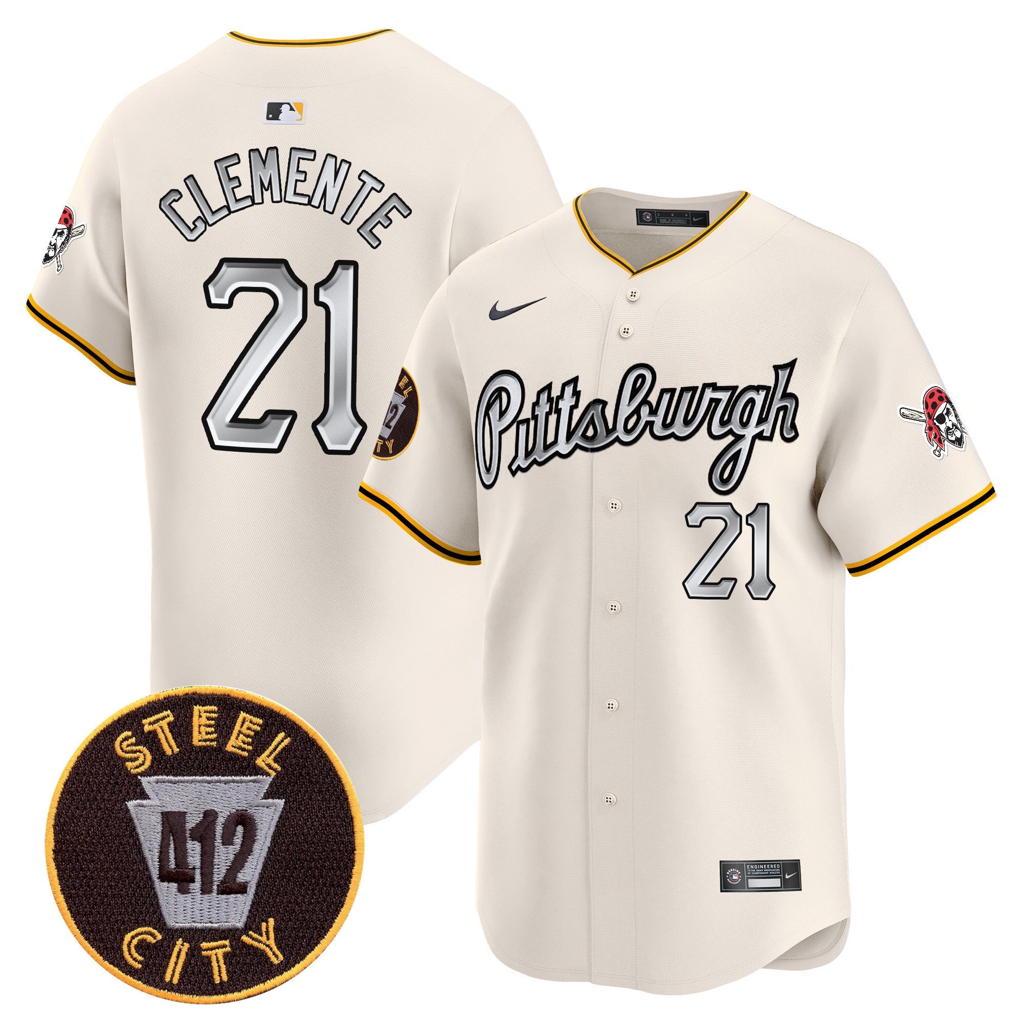 Men’s Pittsburgh 412 Patch Vapor Premier Limited Jersey V7