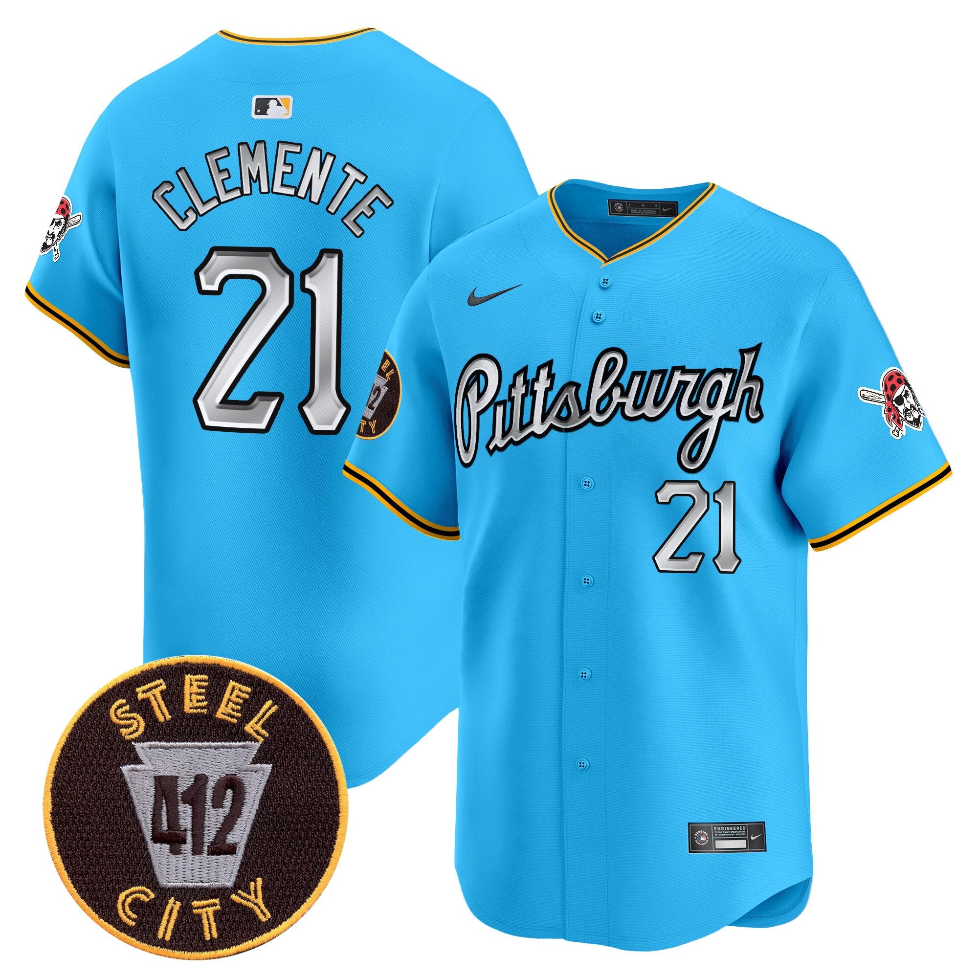 Men’s Pittsburgh 412 Patch Vapor Premier Limited Jersey V7