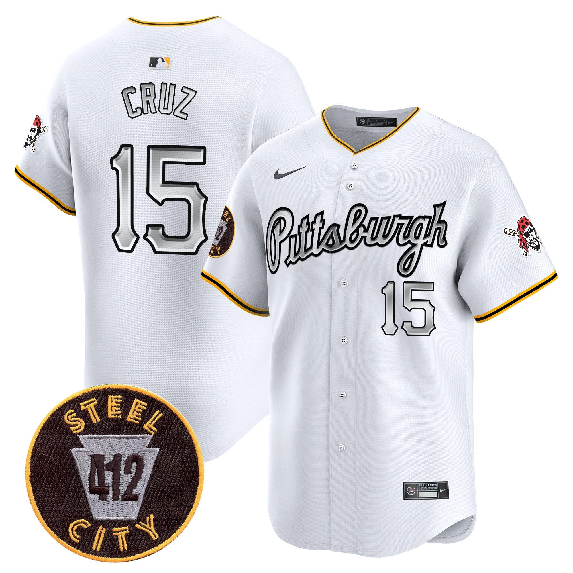 Men’s Pittsburgh 412 Patch Vapor Premier Limited Jersey V7