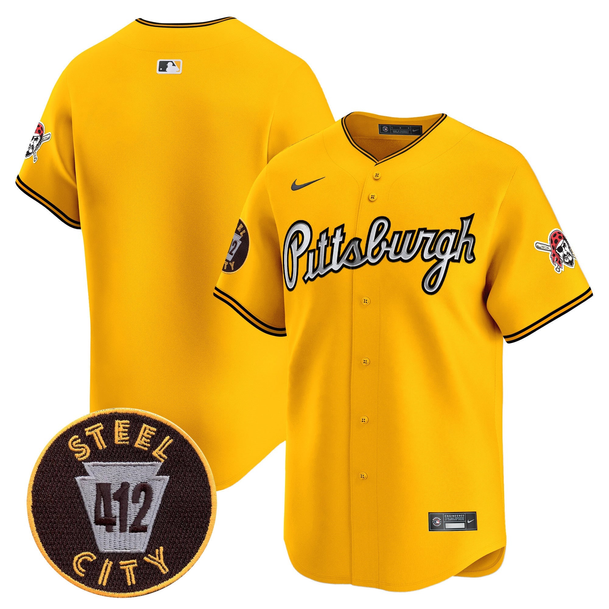 Men’s Pittsburgh 412 Patch Vapor Premier Limited Jersey V7