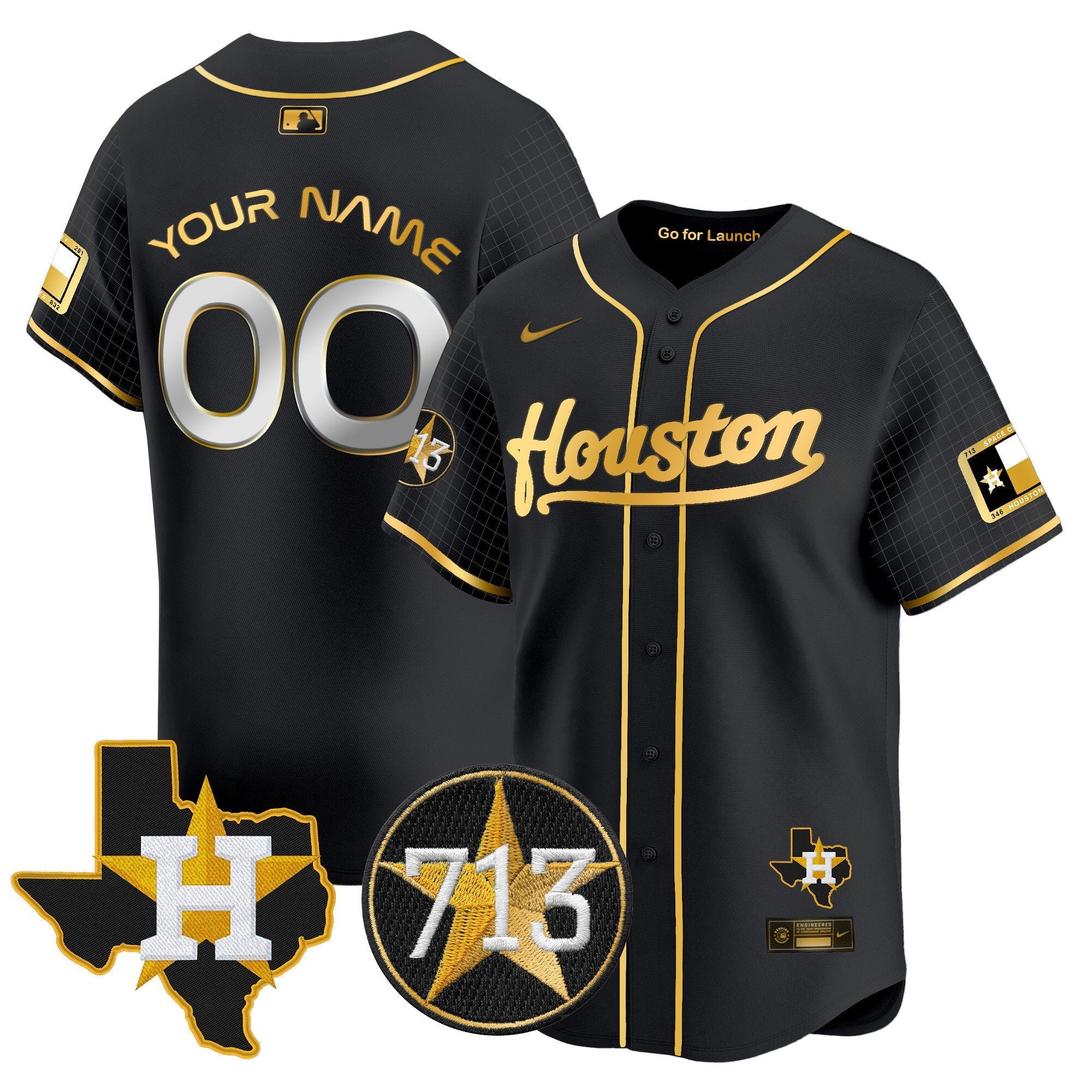 Space City 713 Patch Vapor Premier Limited Custom Jersey