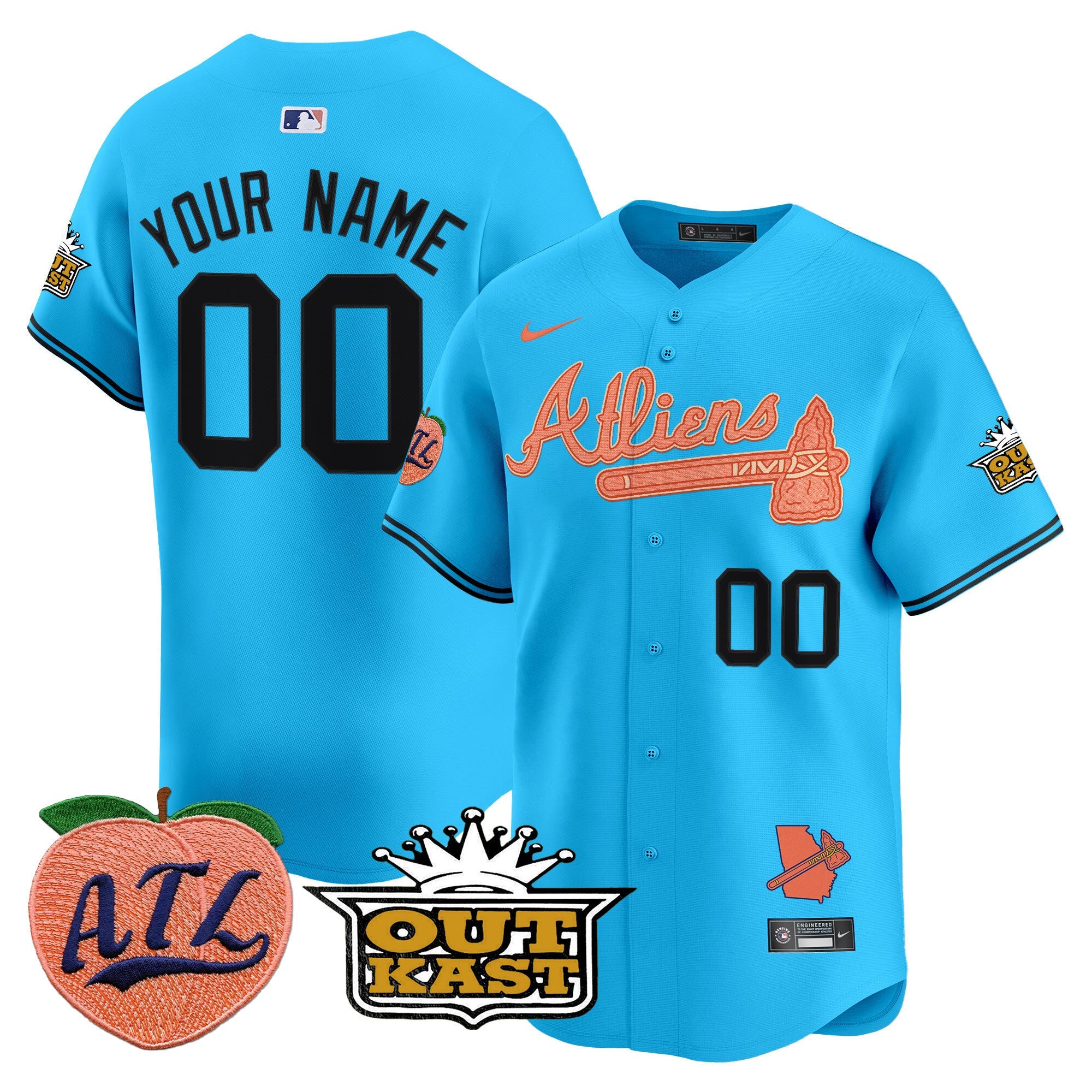 Atlanta Atliens & Peach Vapor Premier Limited Custom Jersey