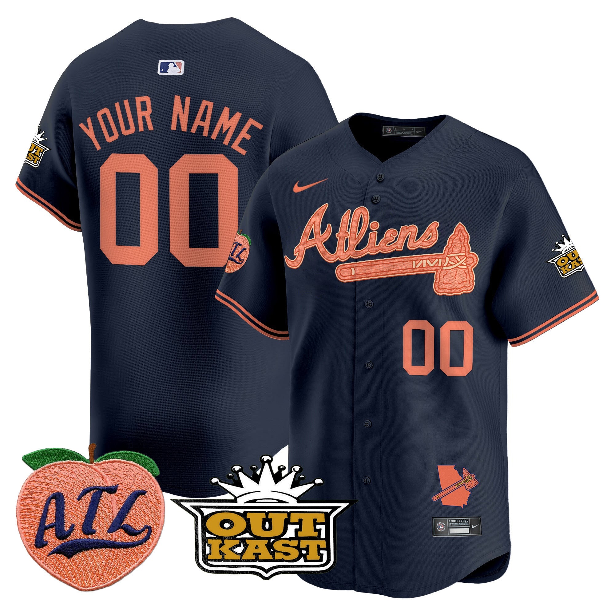 Atlanta Atliens & Peach Vapor Premier Limited Custom Jersey