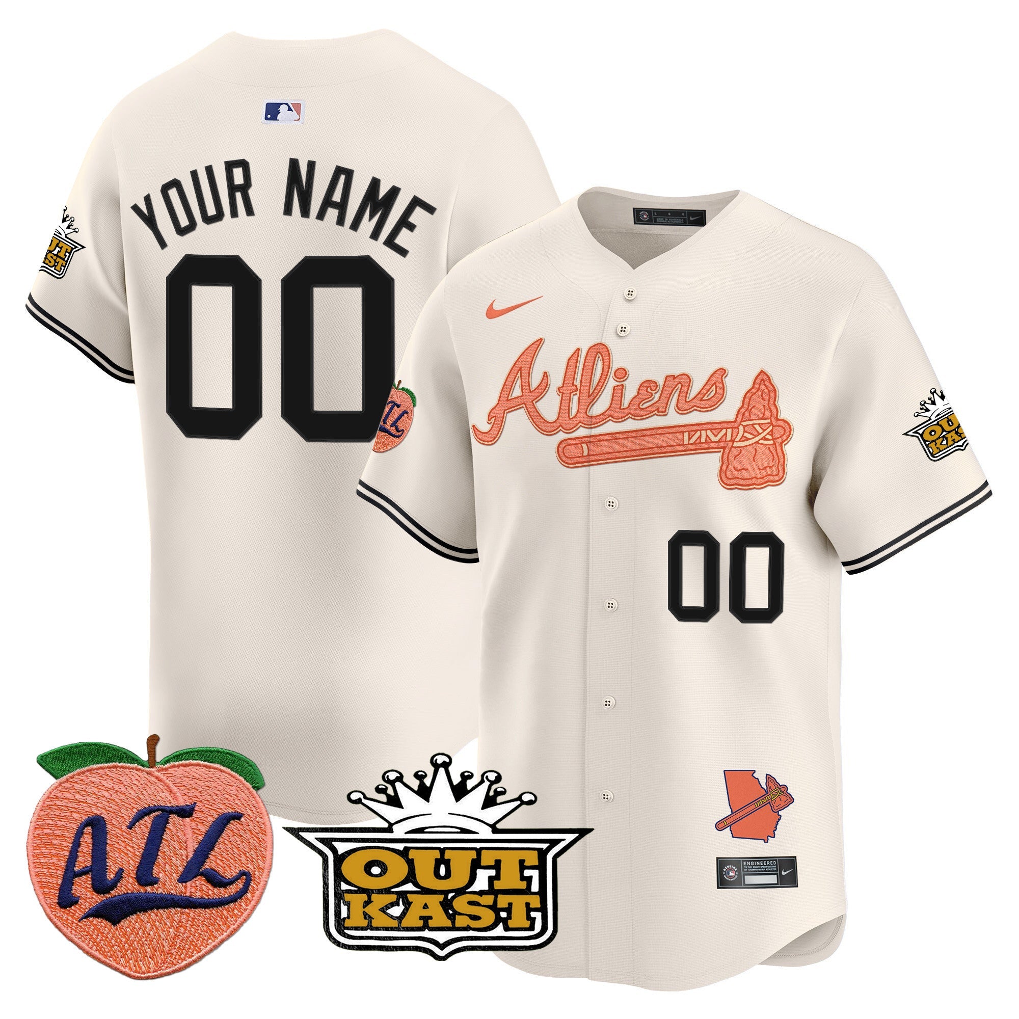 Atlanta Atliens & Peach Vapor Premier Limited Custom Jersey