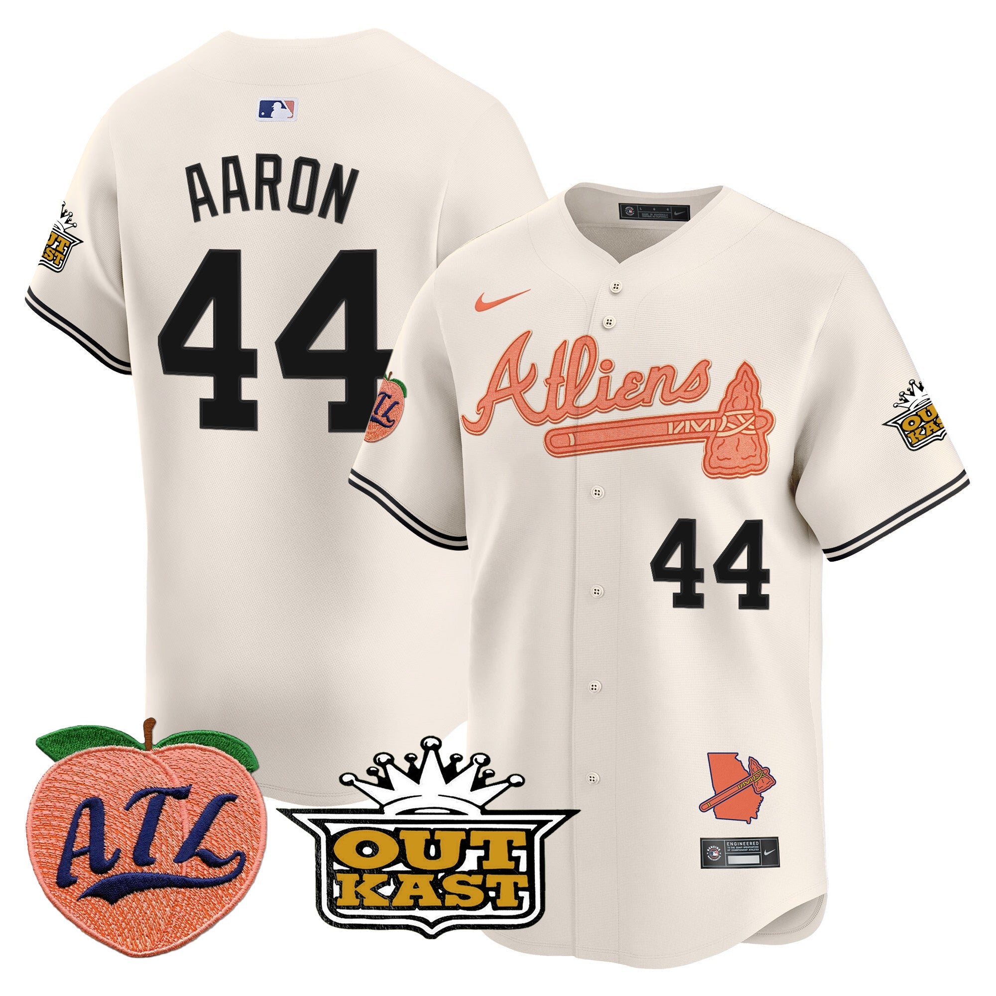 Men’s Atlanta Atliens & Peach Vapor Premier Limited Jersey