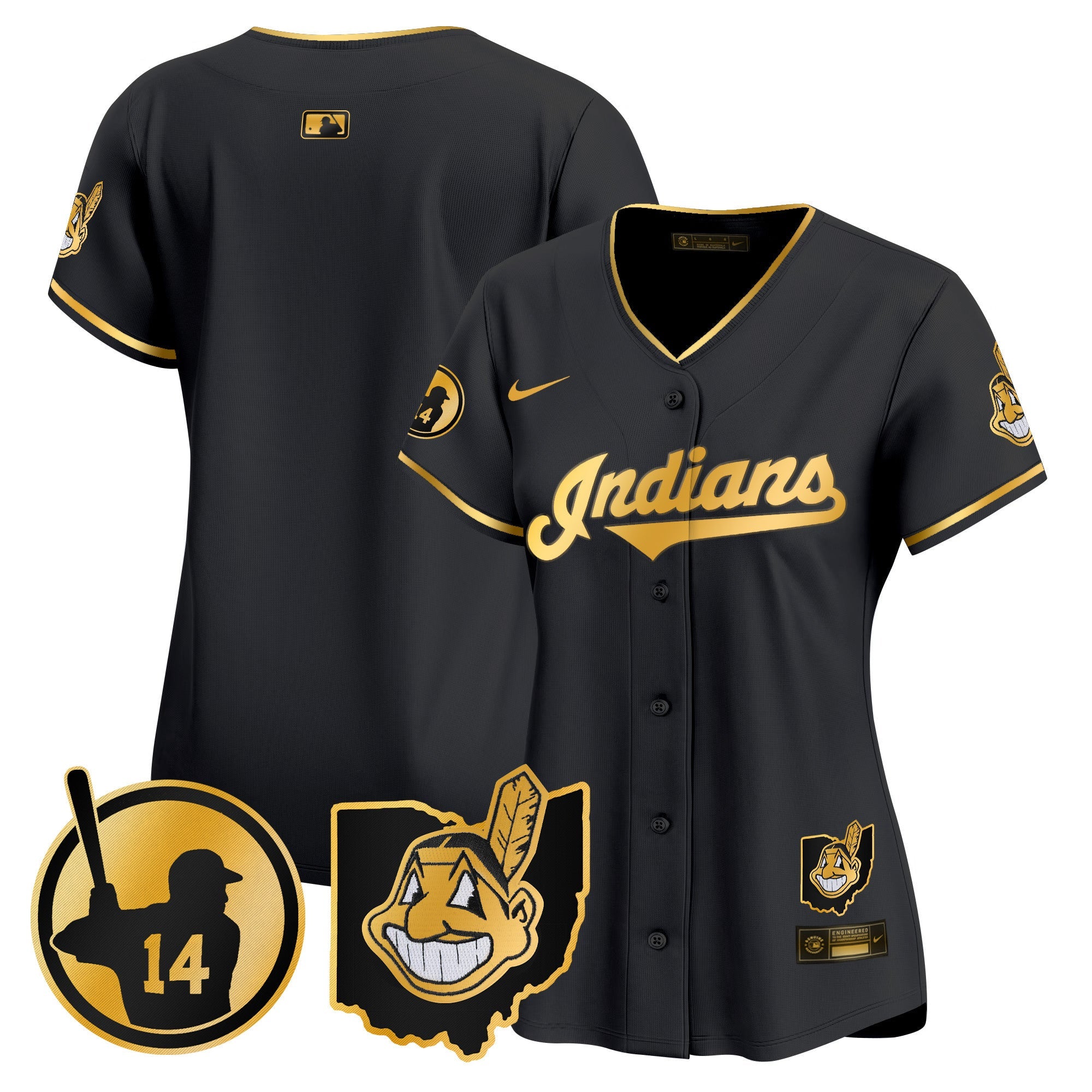 Women’s Cleveland Indians Larry Doby Patch Vapor Premier Limited Jersey