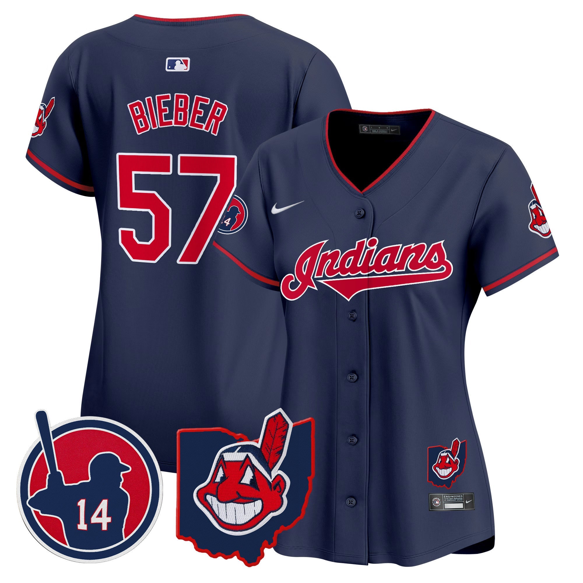 Women’s Cleveland Indians Larry Doby Patch Vapor Premier Limited Jersey
