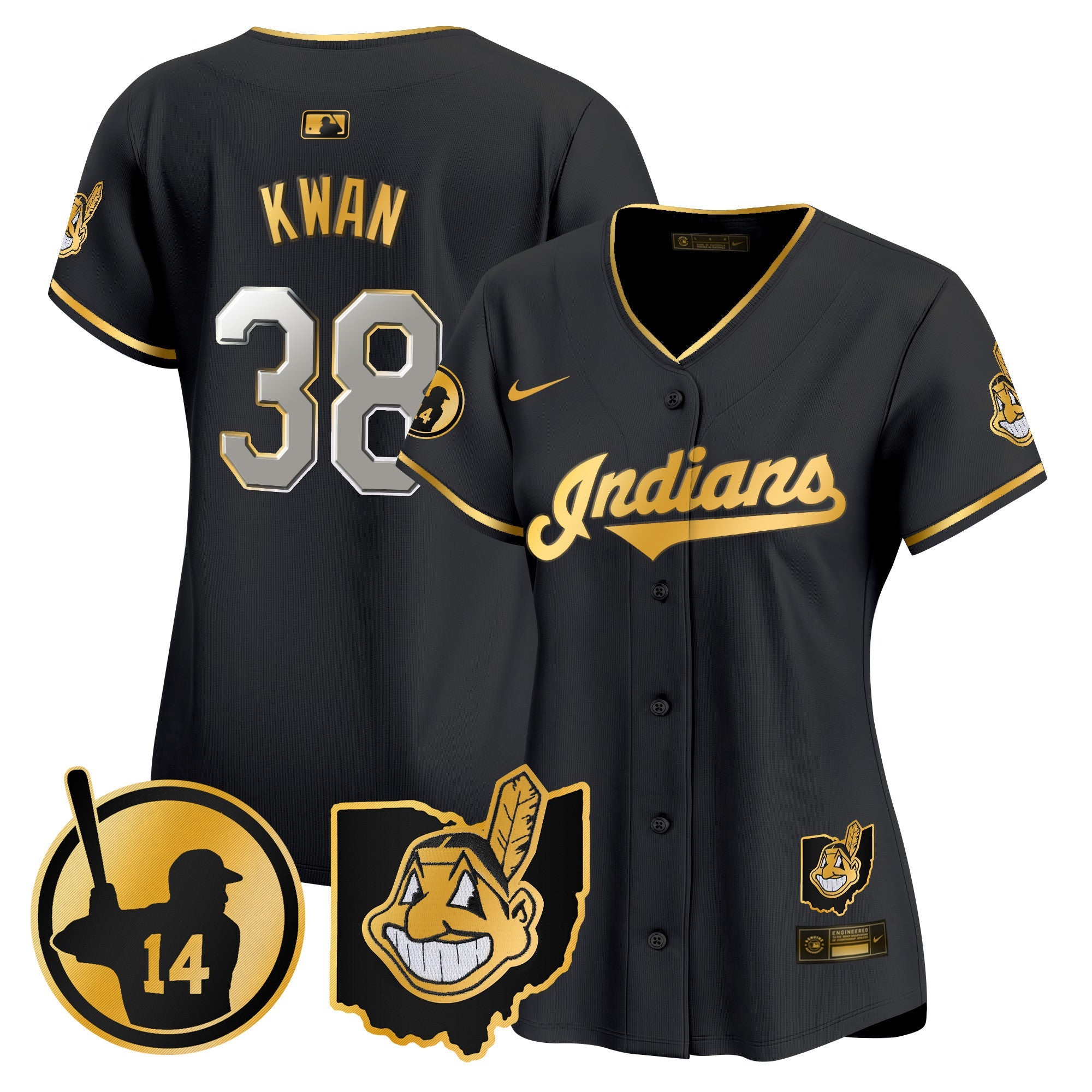 Women’s Cleveland Indians Larry Doby Patch Vapor Premier Limited Jersey