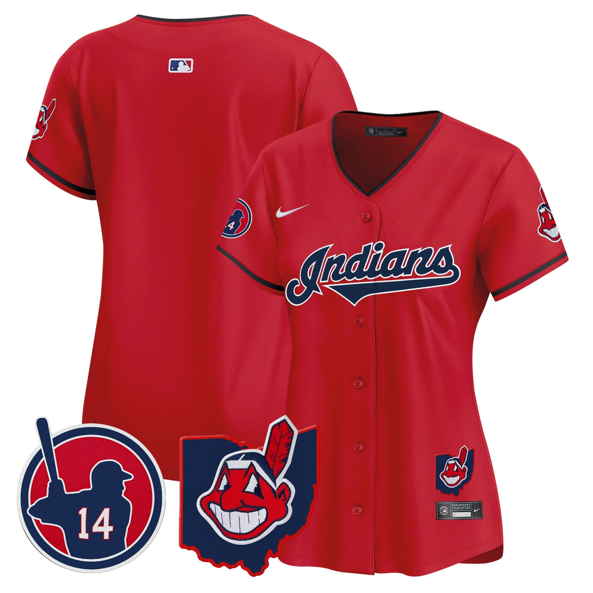 Women’s Cleveland Indians Larry Doby Patch Vapor Premier Limited Jersey