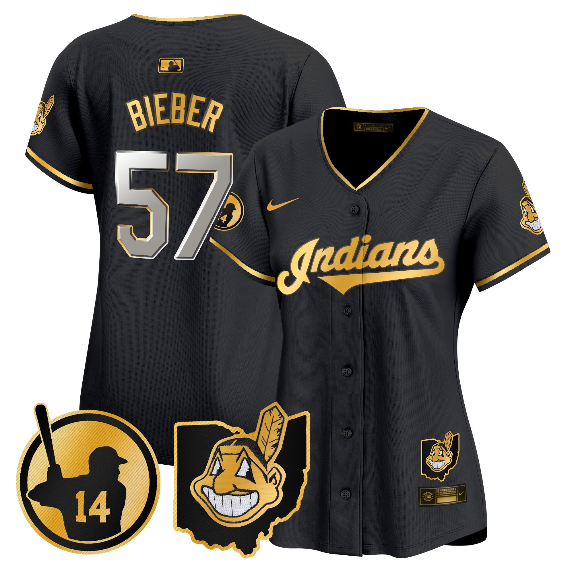 Women’s Cleveland Indians Larry Doby Patch Vapor Premier Limited Jersey