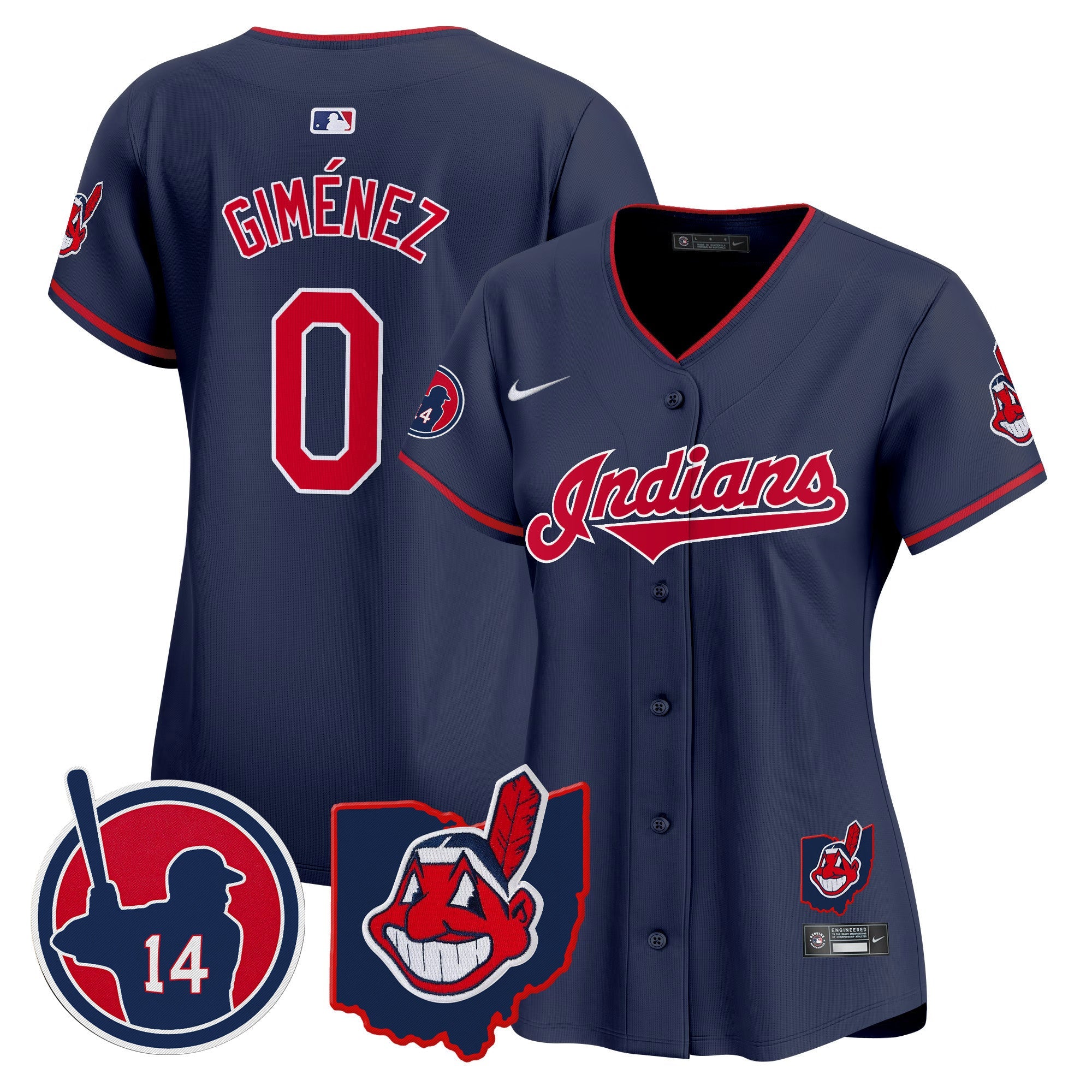Women’s Cleveland Indians Larry Doby Patch Vapor Premier Limited Jersey