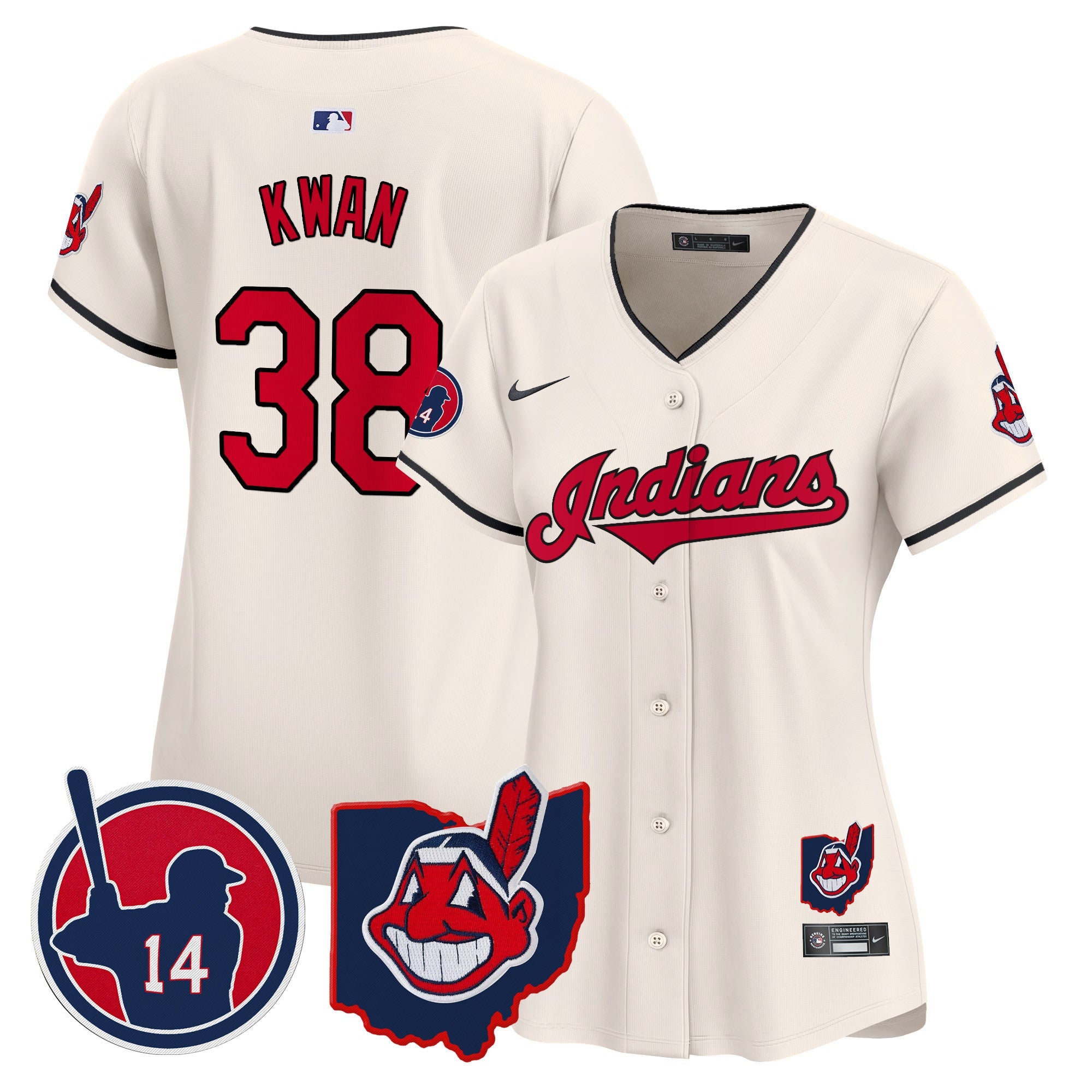 Women’s Cleveland Indians Larry Doby Patch Vapor Premier Limited Jersey