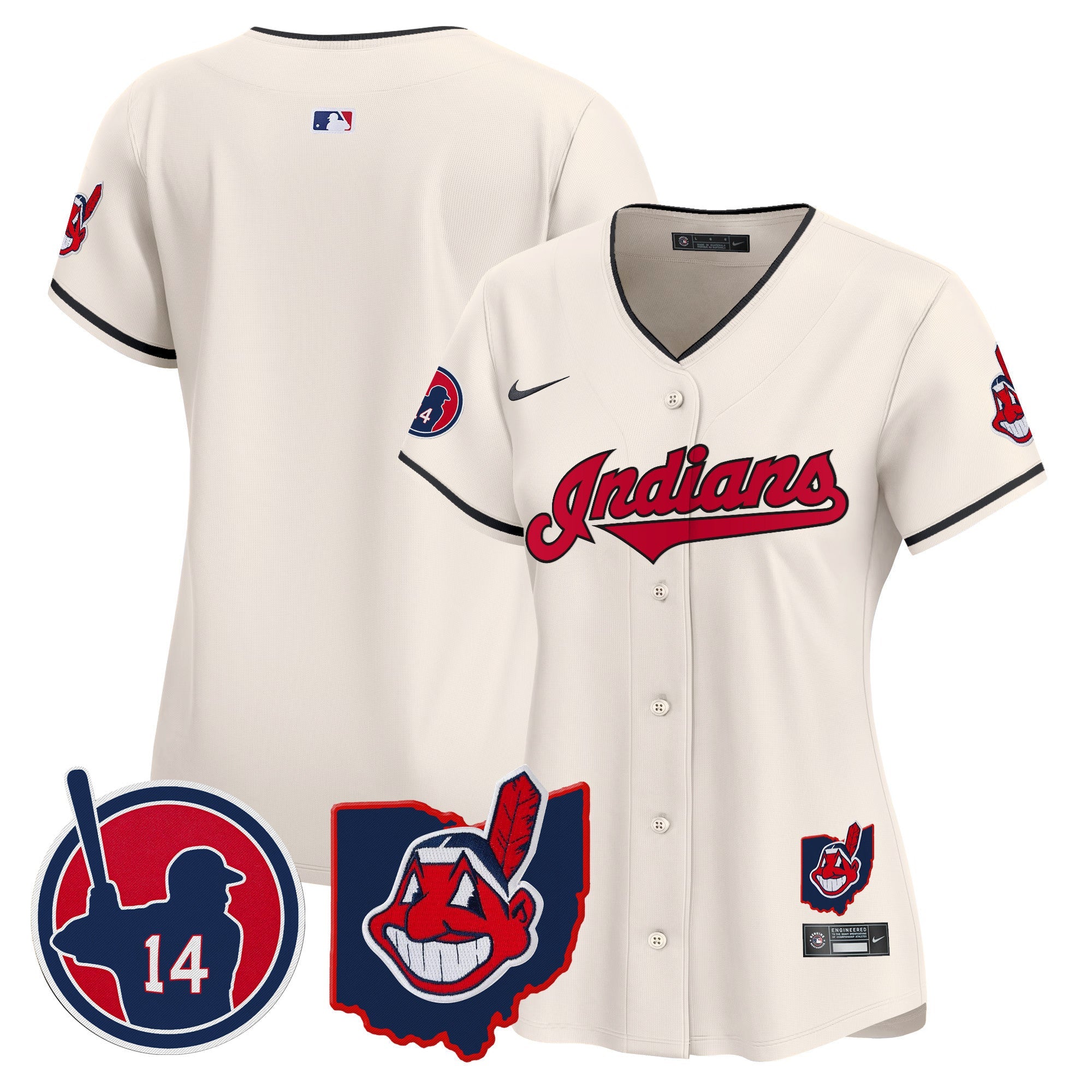 Women’s Cleveland Indians Larry Doby Patch Vapor Premier Limited Jersey