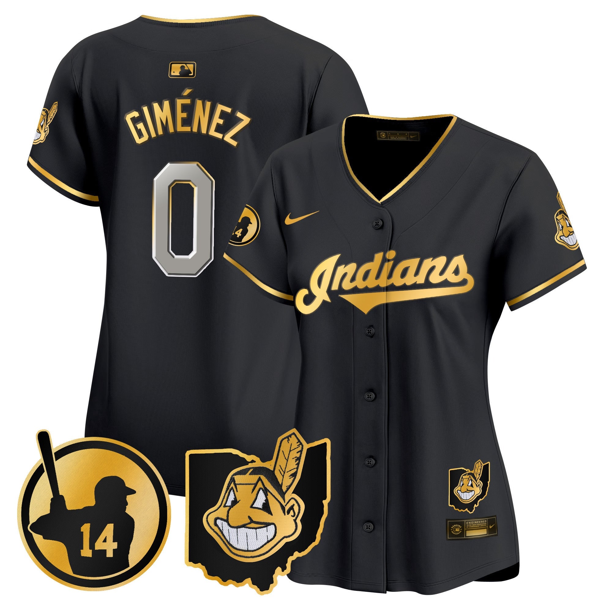 Women’s Cleveland Indians Larry Doby Patch Vapor Premier Limited Jersey