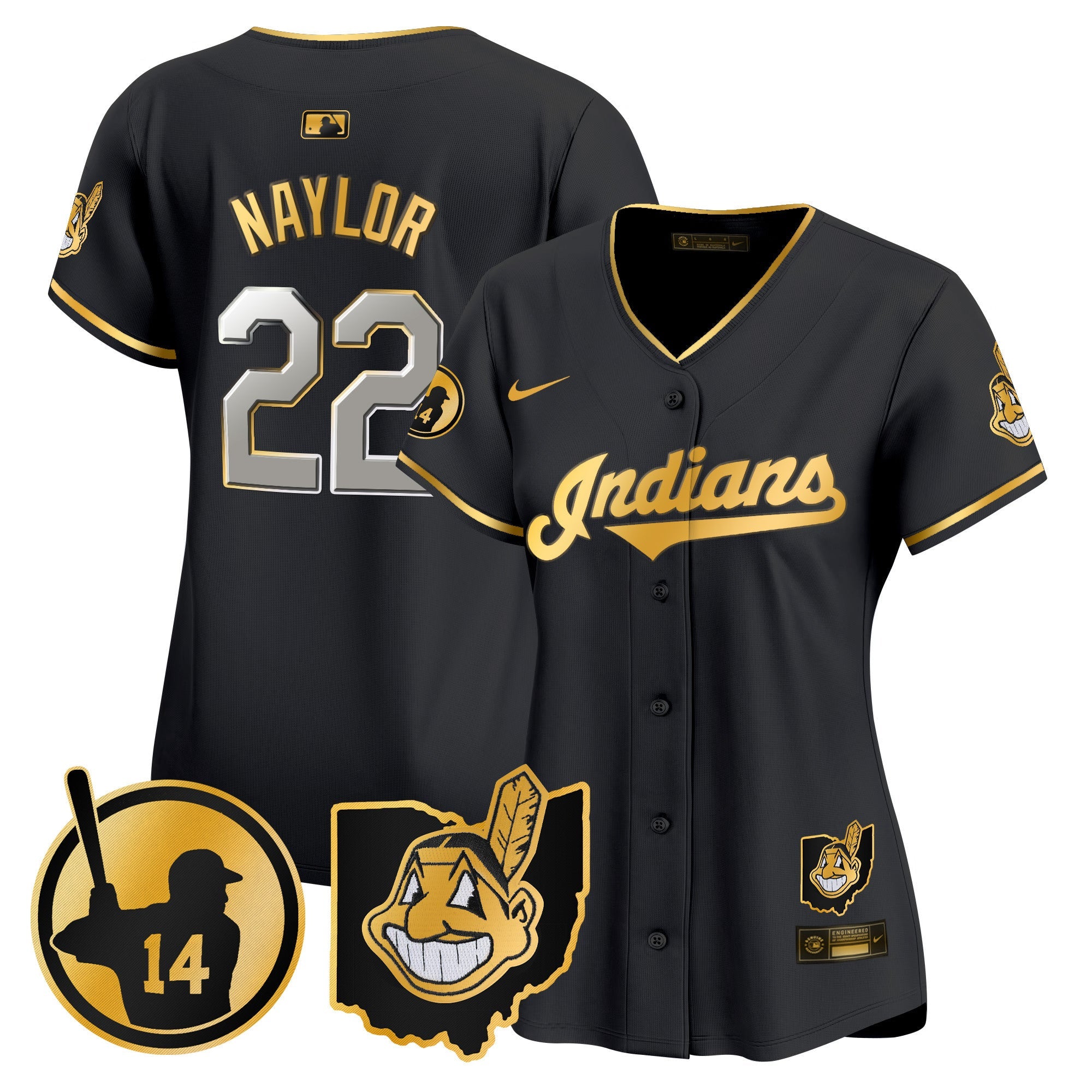 Women’s Cleveland Indians Larry Doby Patch Vapor Premier Limited Jersey