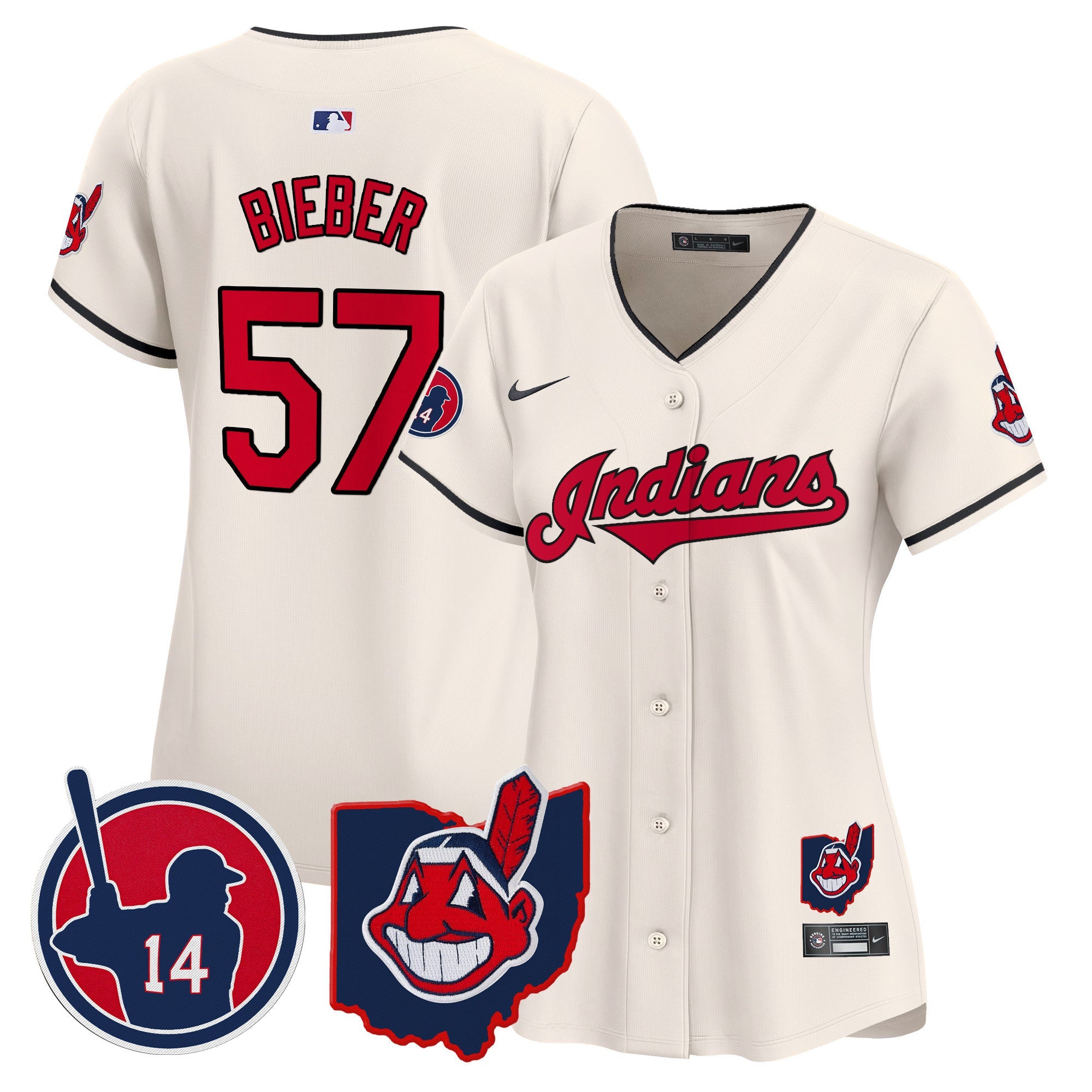 Women’s Cleveland Indians Larry Doby Patch Vapor Premier Limited Jersey