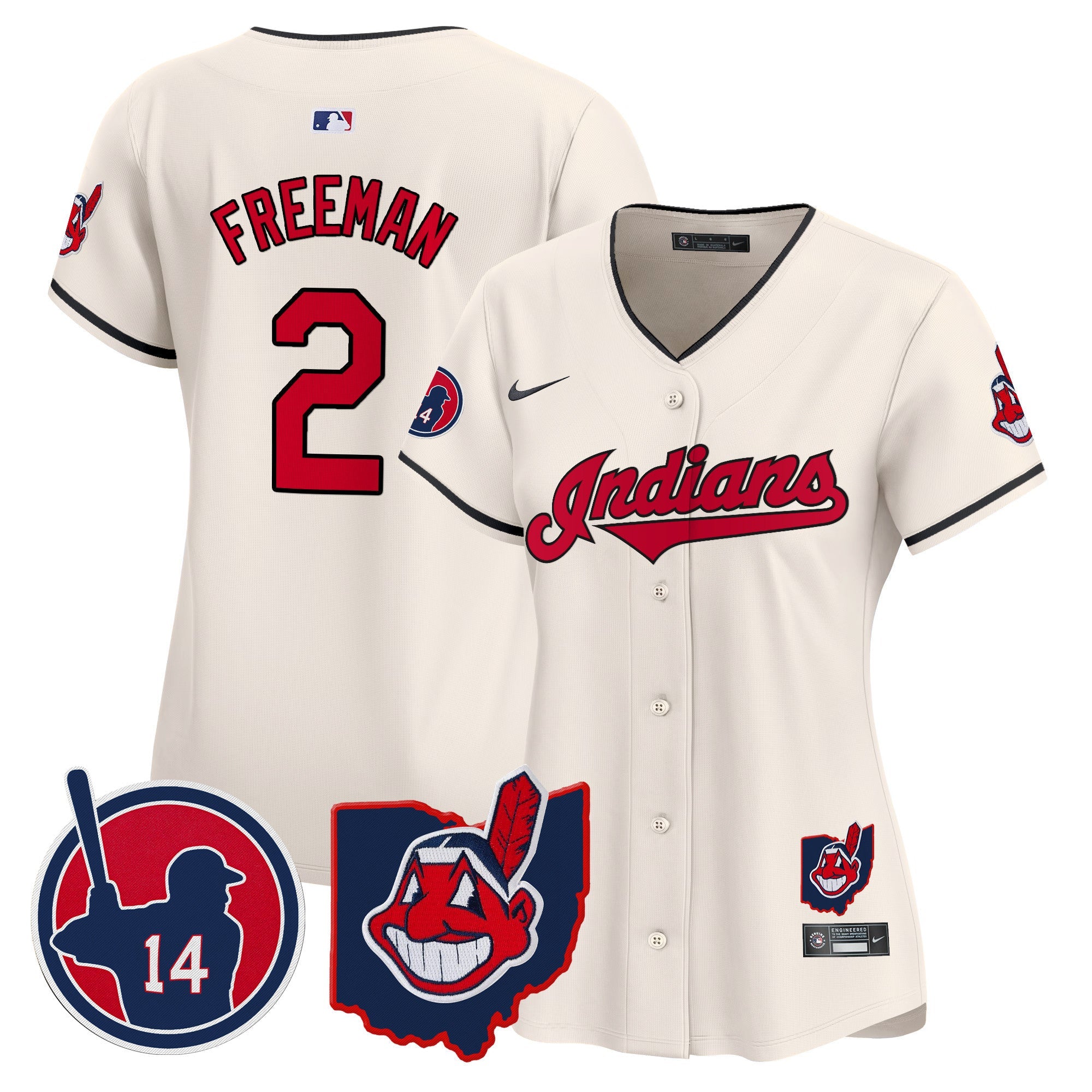 Women’s Cleveland Indians Larry Doby Patch Vapor Premier Limited Jersey