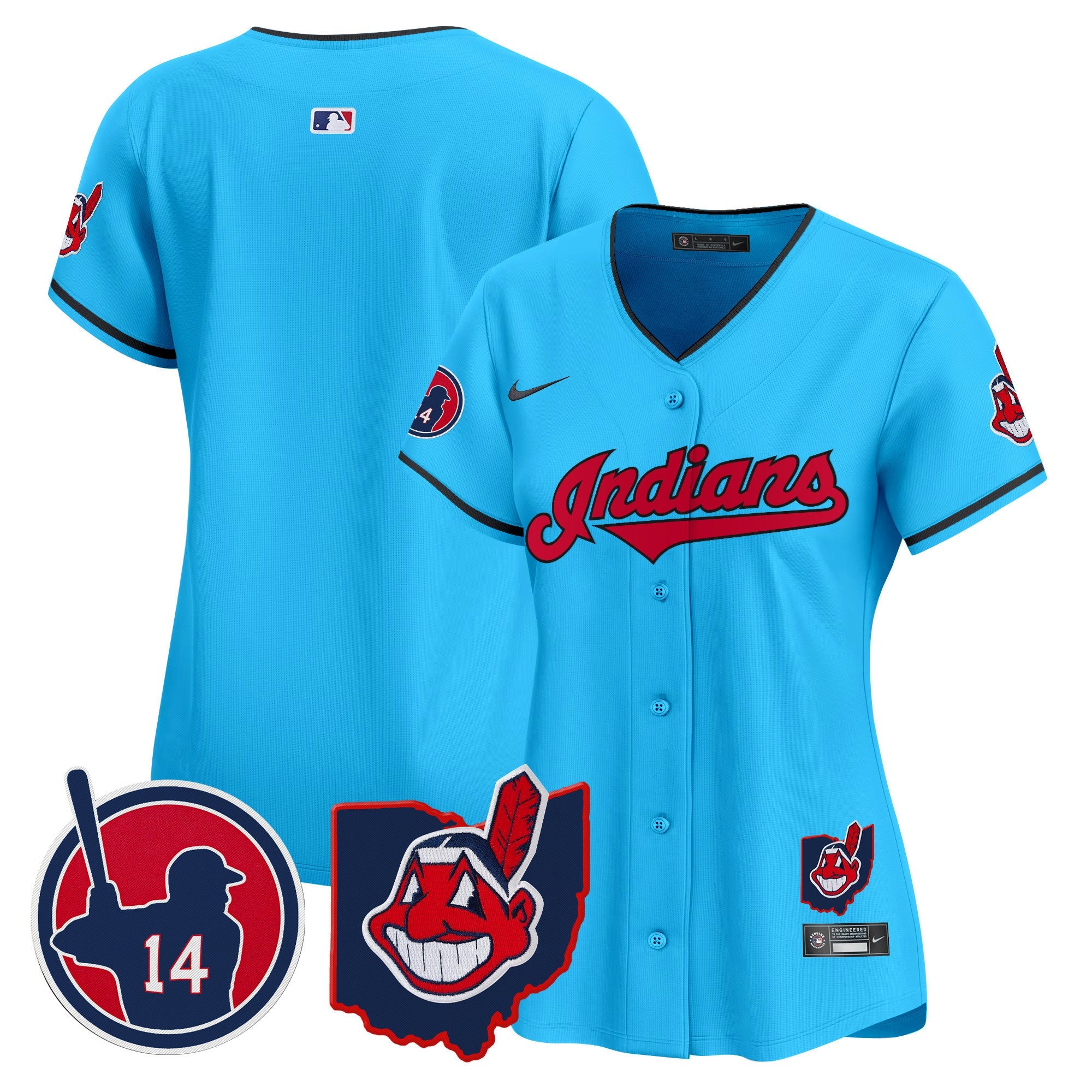 Women’s Cleveland Indians Larry Doby Patch Vapor Premier Limited Jersey