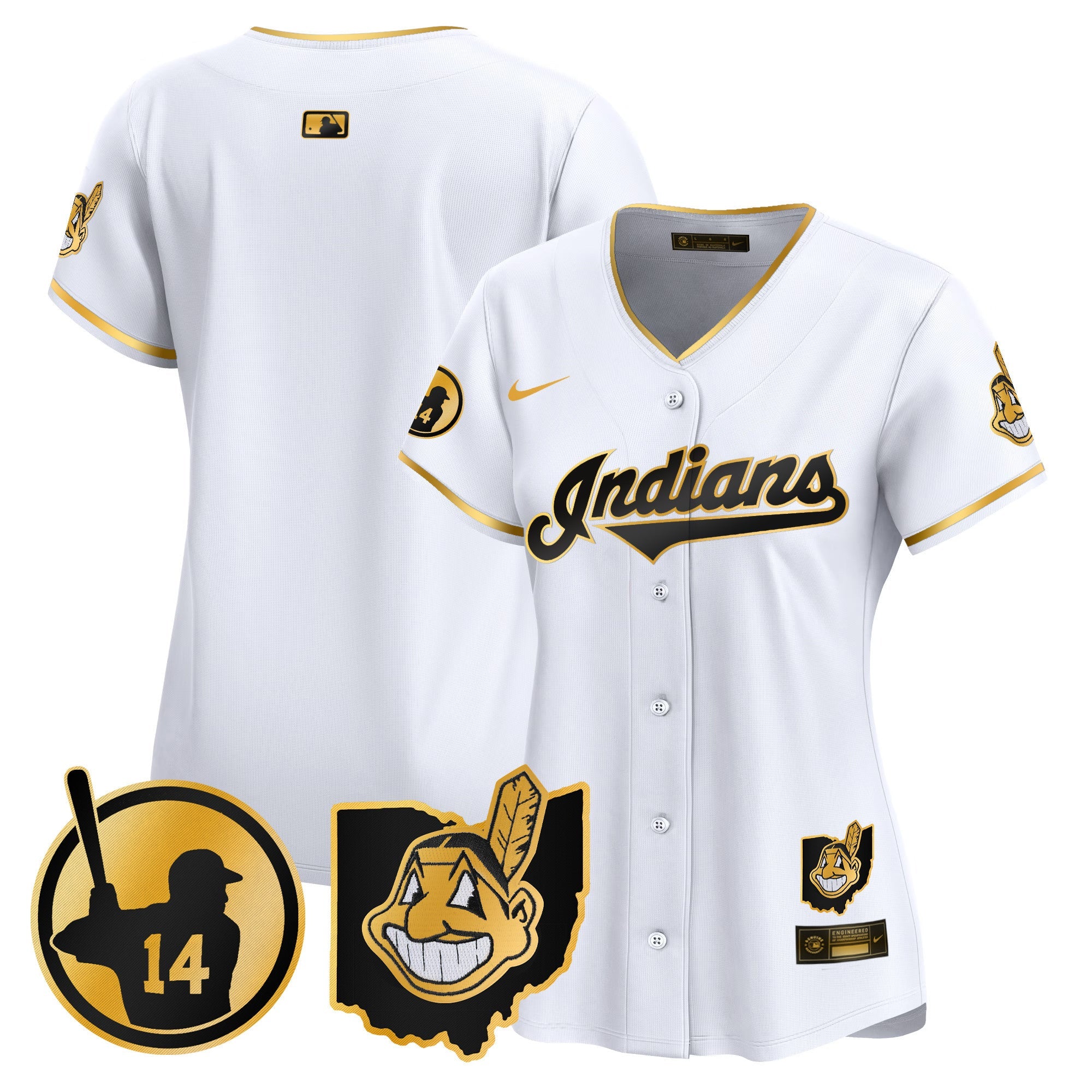 Women’s Cleveland Indians Larry Doby Patch Vapor Premier Limited Jersey