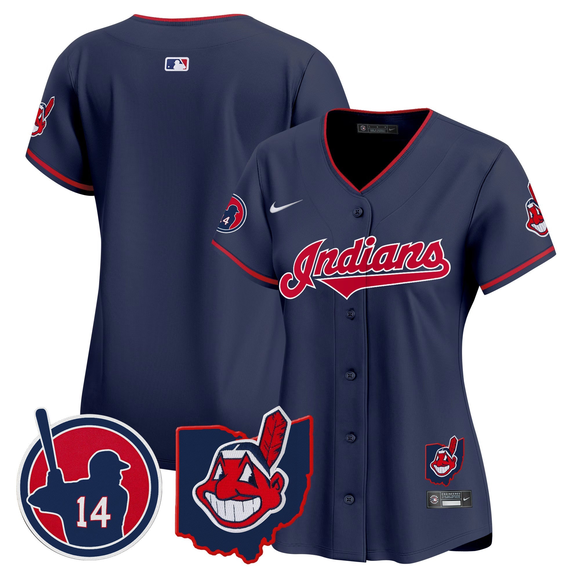 Women’s Cleveland Indians Larry Doby Patch Vapor Premier Limited Jersey