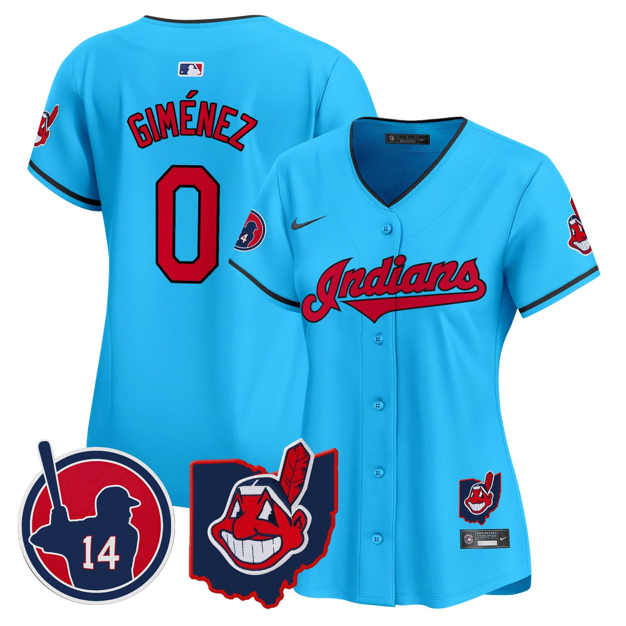 Women’s Cleveland Indians Larry Doby Patch Vapor Premier Limited Jersey