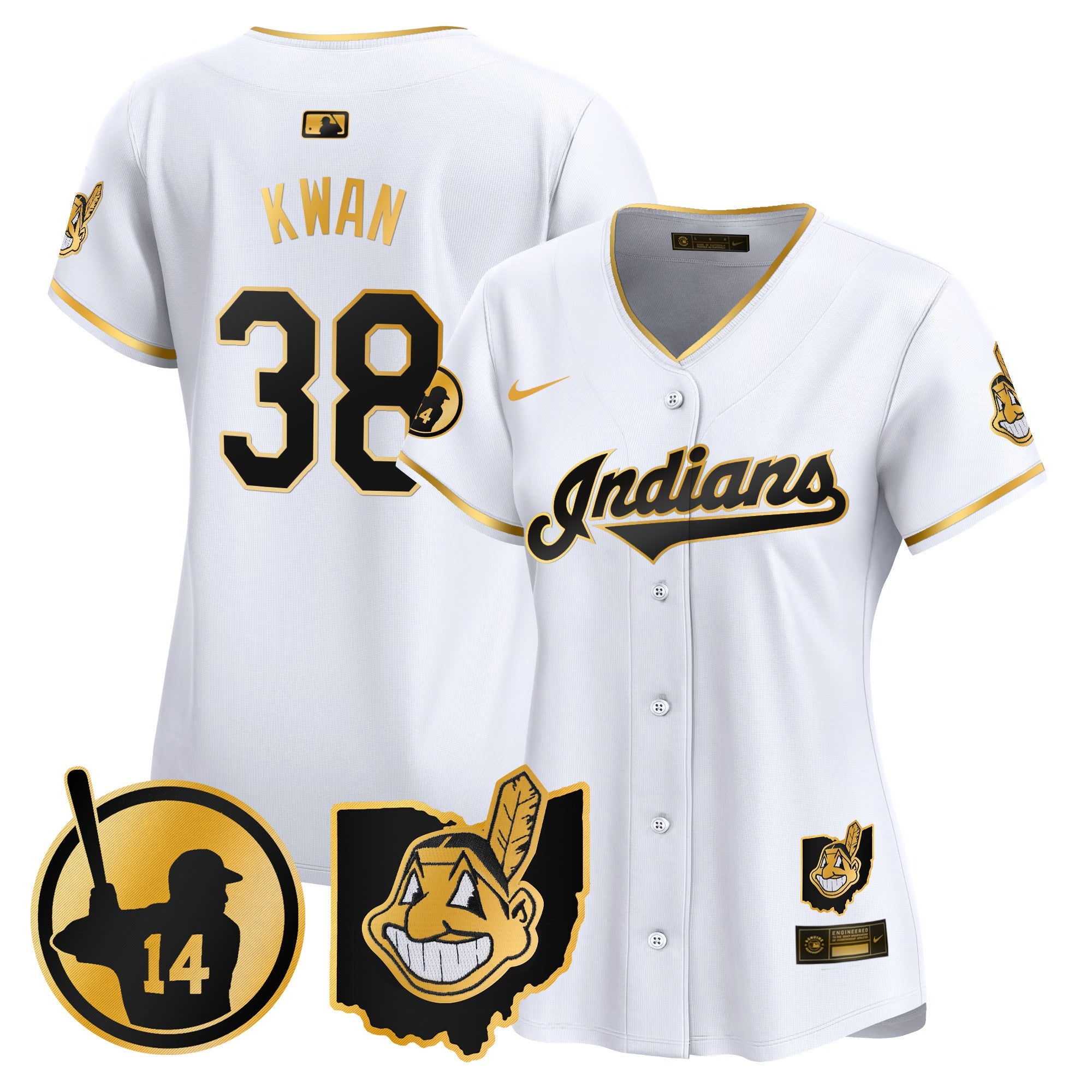 Women’s Cleveland Indians Larry Doby Patch Vapor Premier Limited Jersey