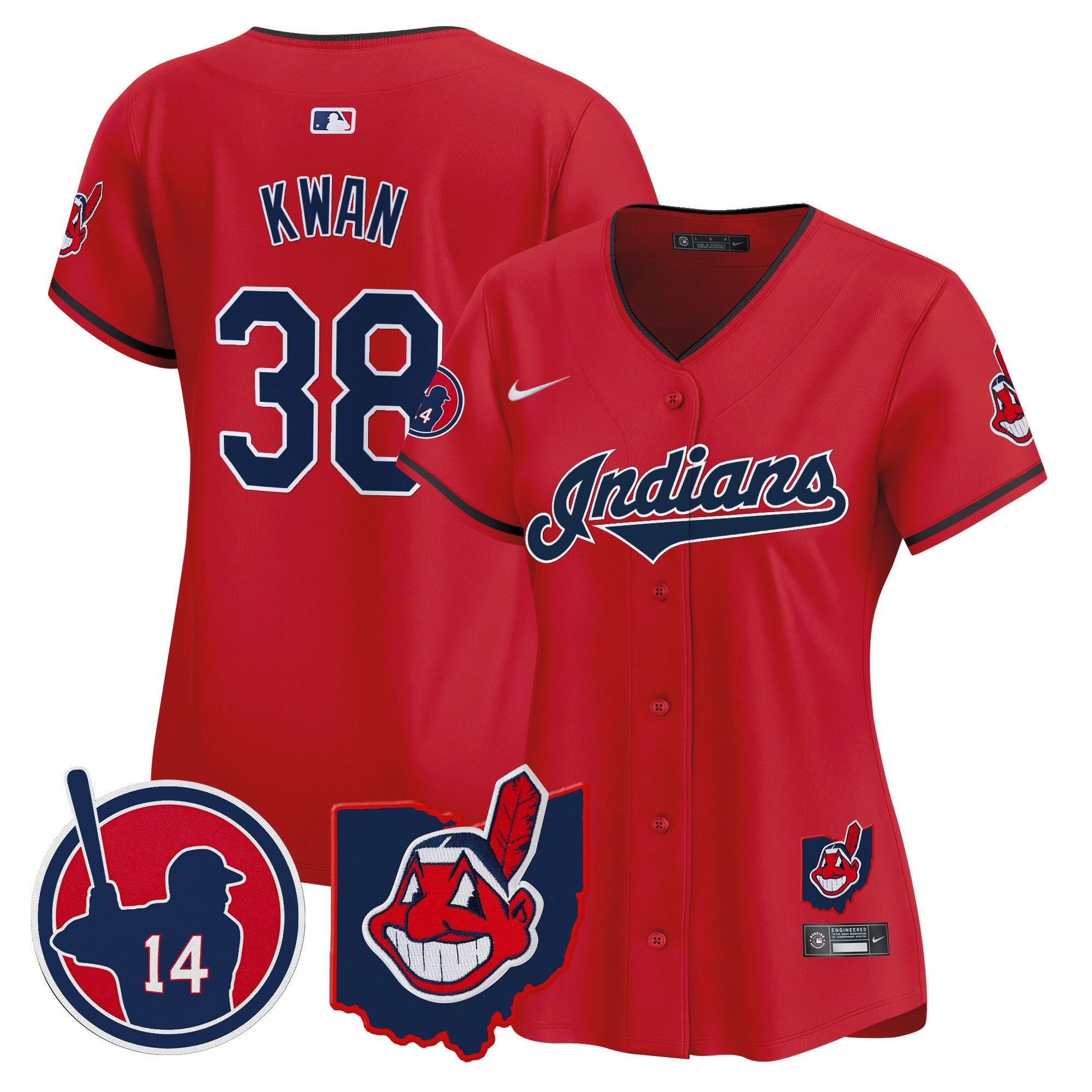 Women’s Cleveland Indians Larry Doby Patch Vapor Premier Limited Jersey