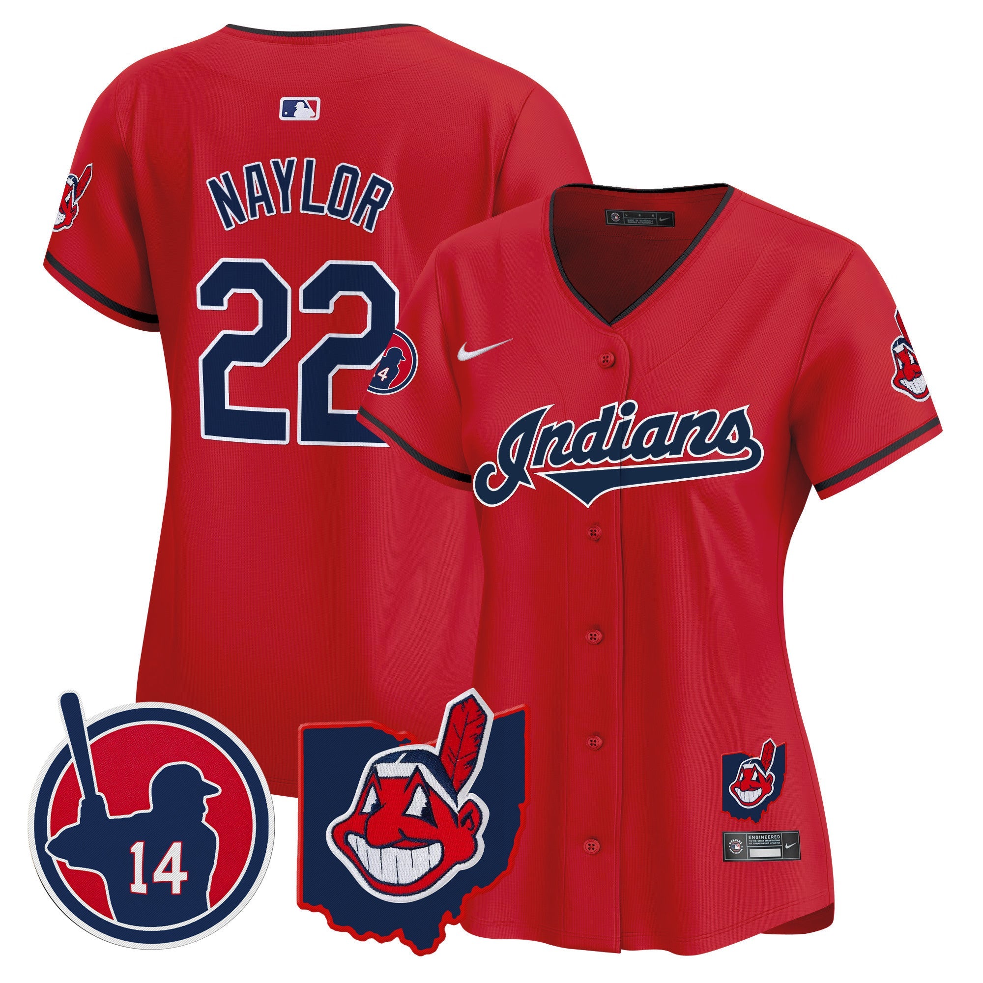 Women’s Cleveland Indians Larry Doby Patch Vapor Premier Limited Jersey