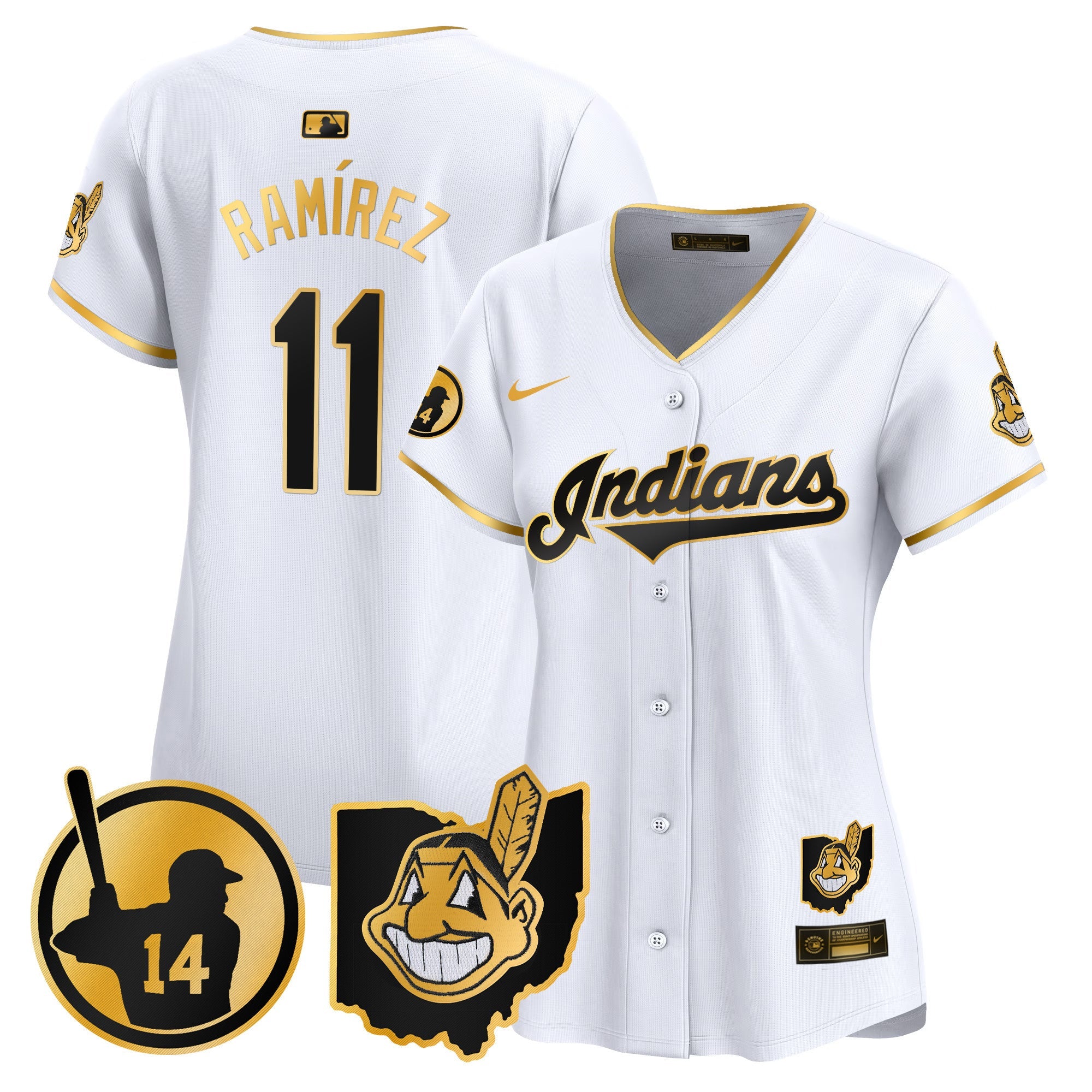 Women’s Cleveland Indians Larry Doby Patch Vapor Premier Limited Jersey