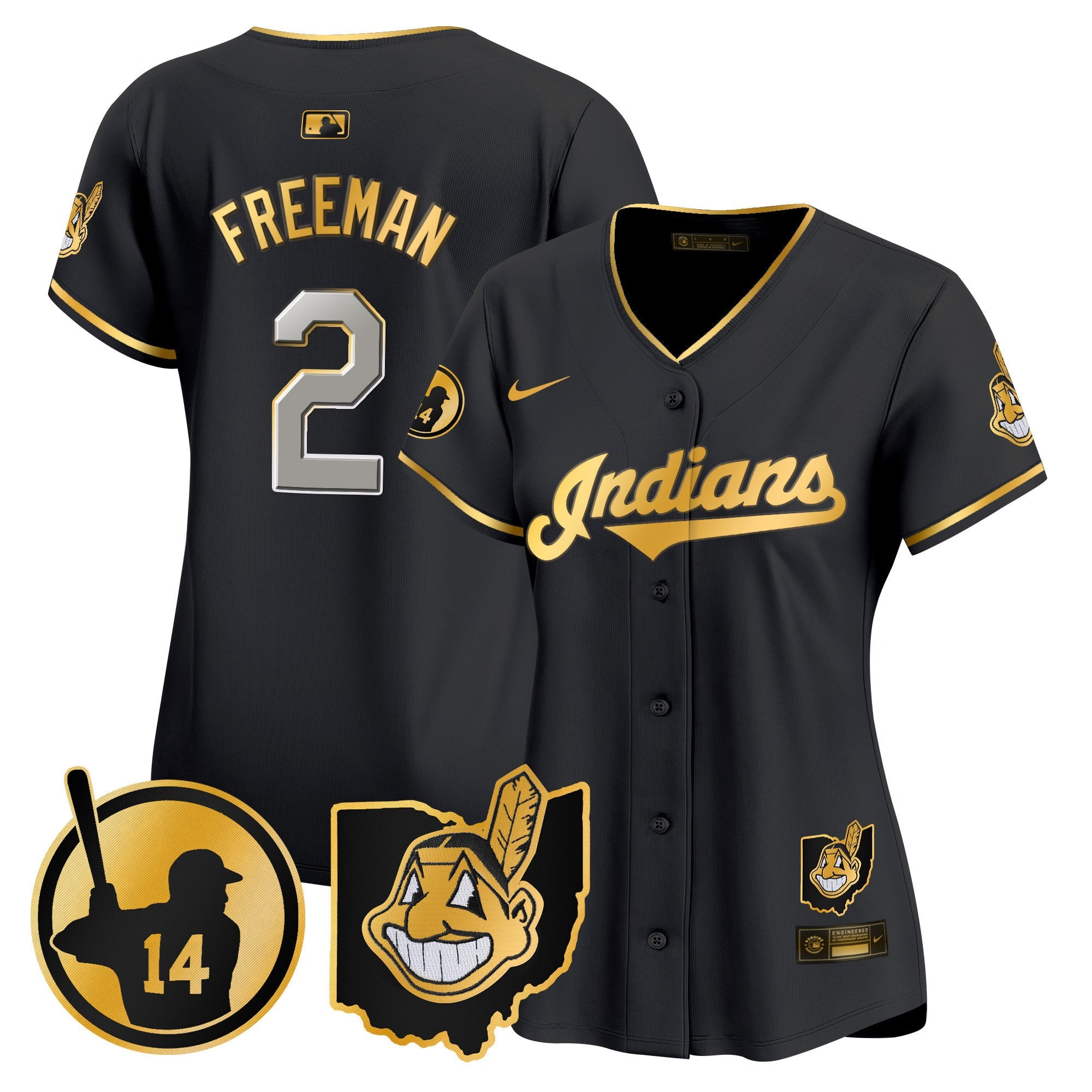 Women’s Cleveland Indians Larry Doby Patch Vapor Premier Limited Jersey