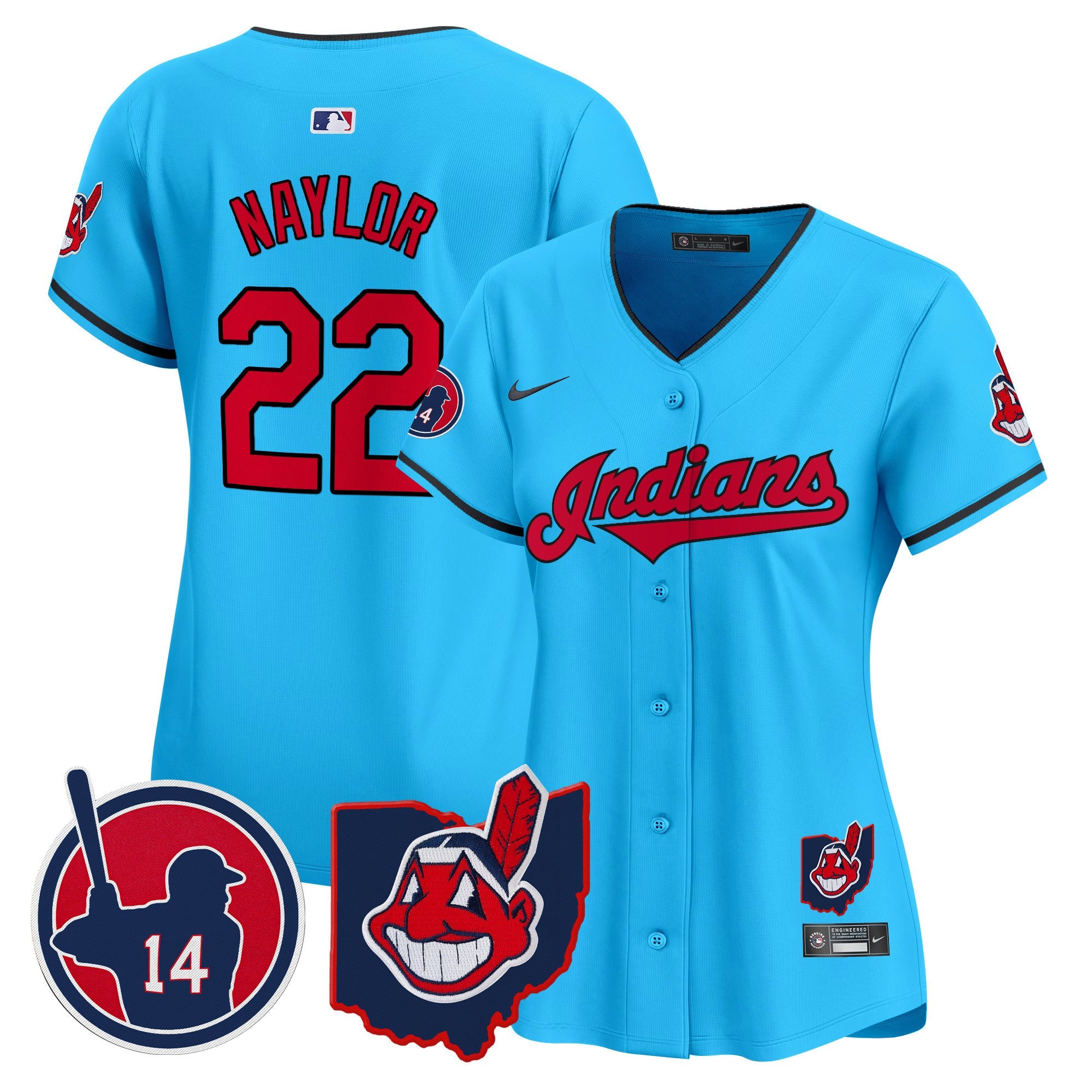 Women’s Cleveland Indians Larry Doby Patch Vapor Premier Limited Jersey