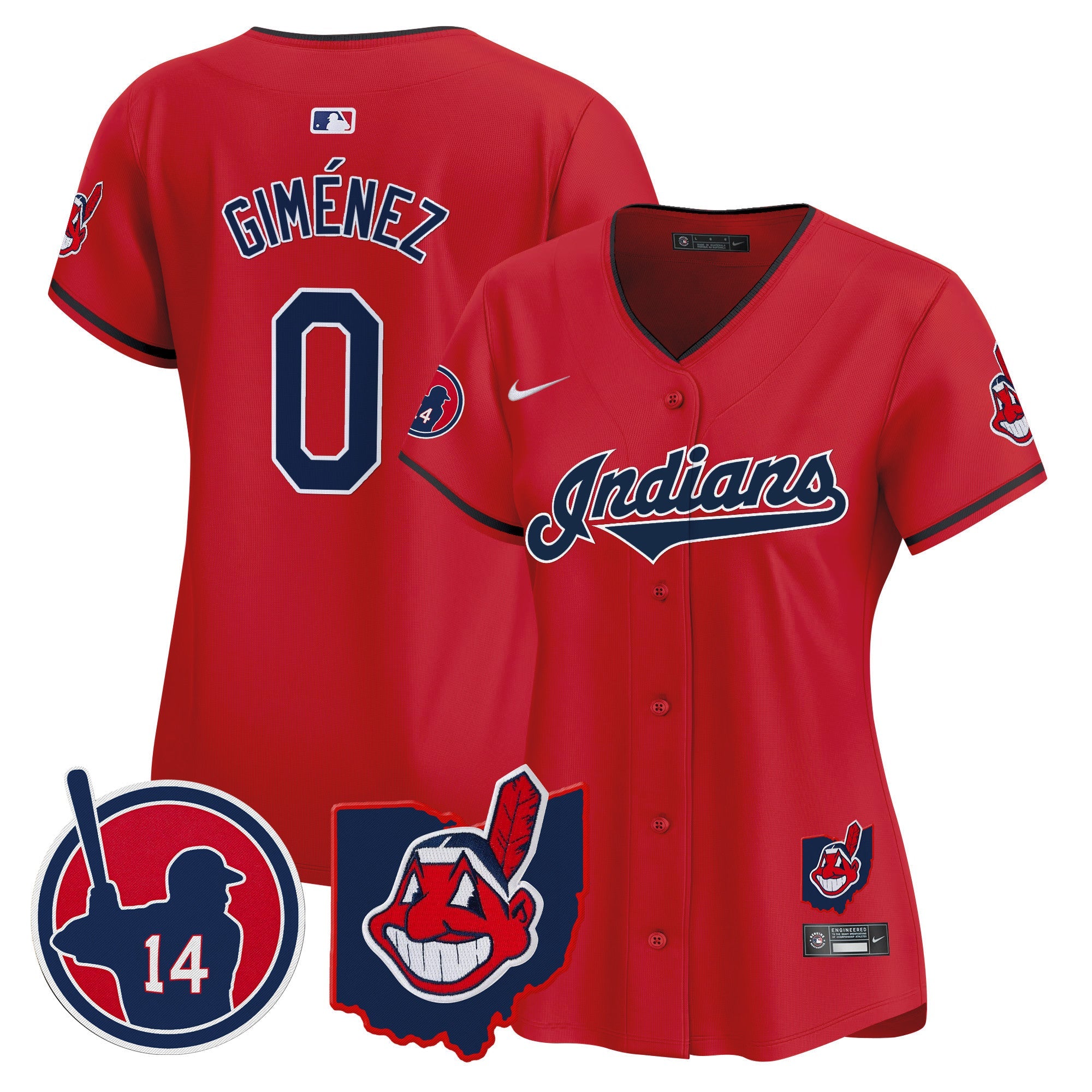 Women’s Cleveland Indians Larry Doby Patch Vapor Premier Limited Jersey